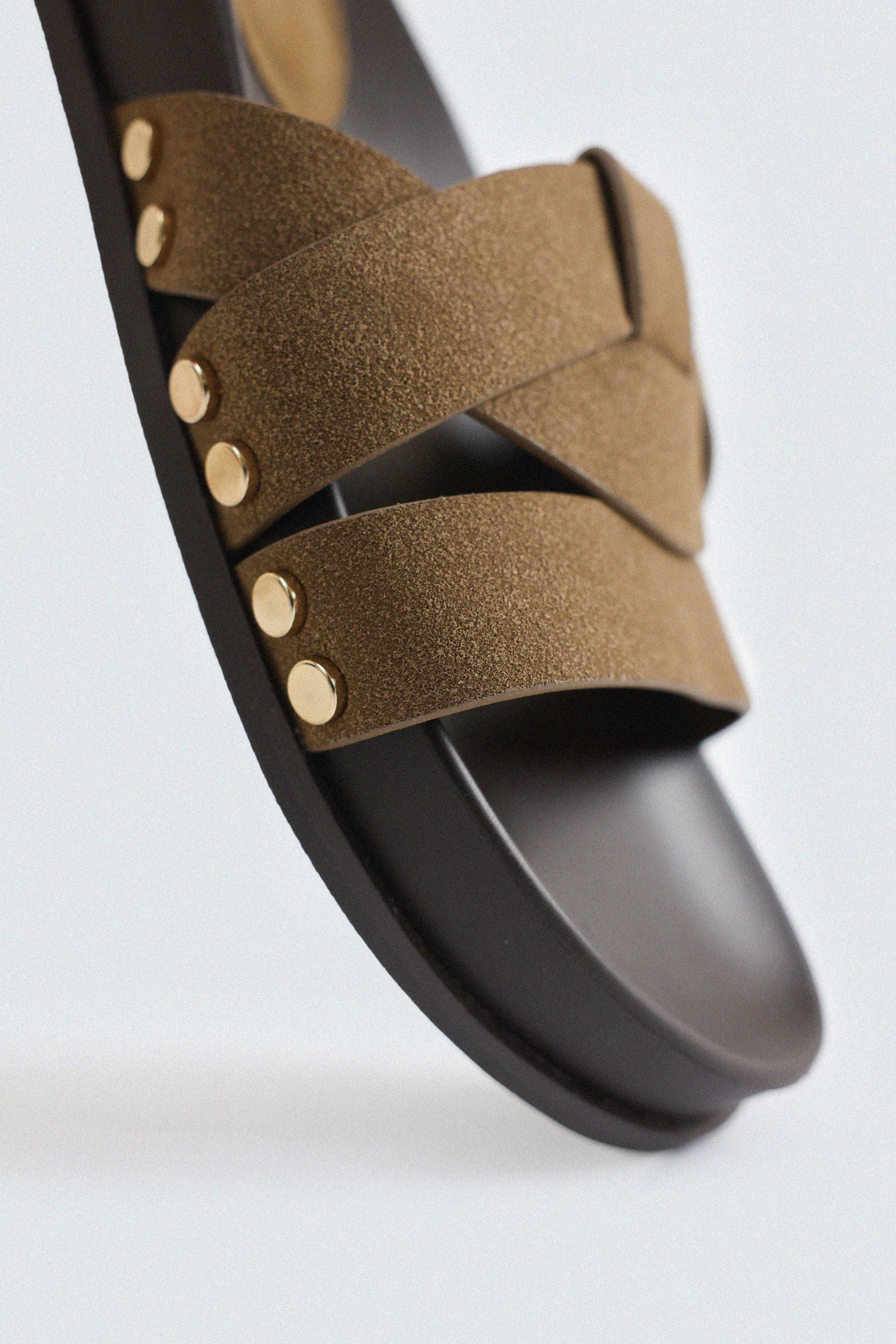 Suede Criss-Cross Flats - Image 3