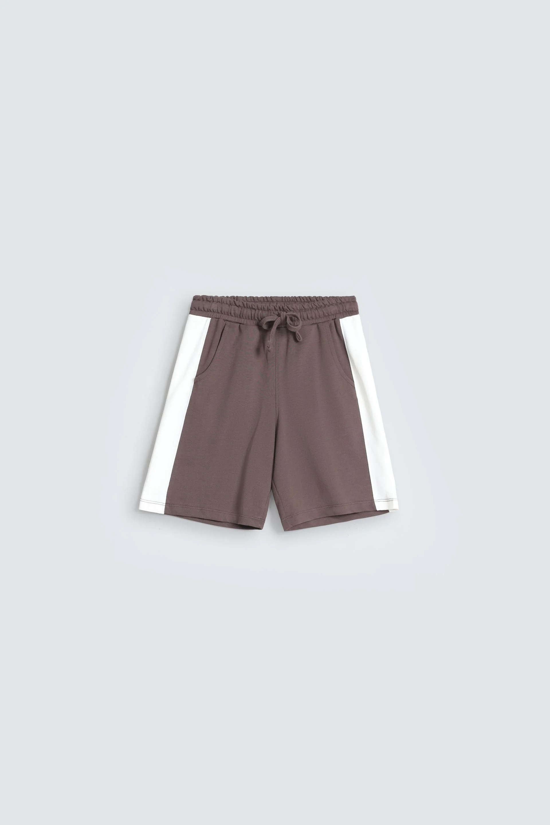 Knit Shorts With Side Contrast Panel