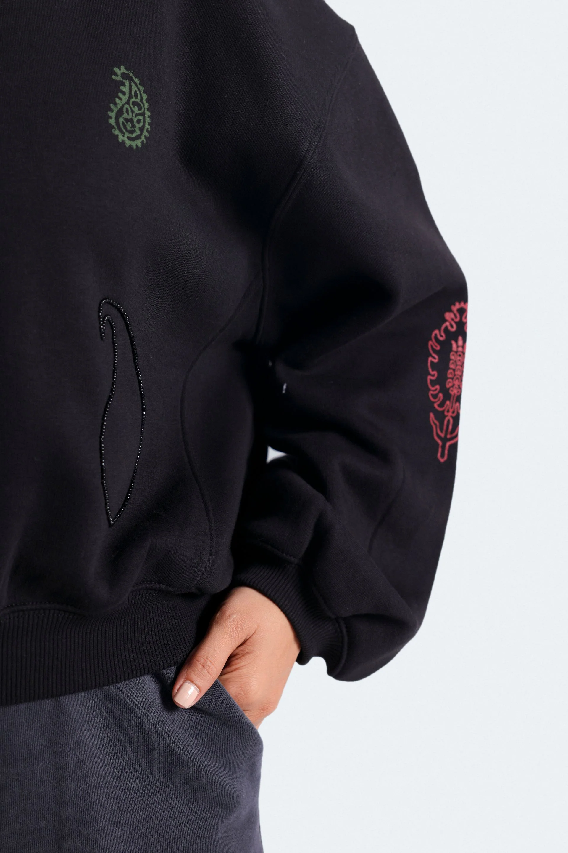 Embellished Block Print Sweatshirt - Image 2