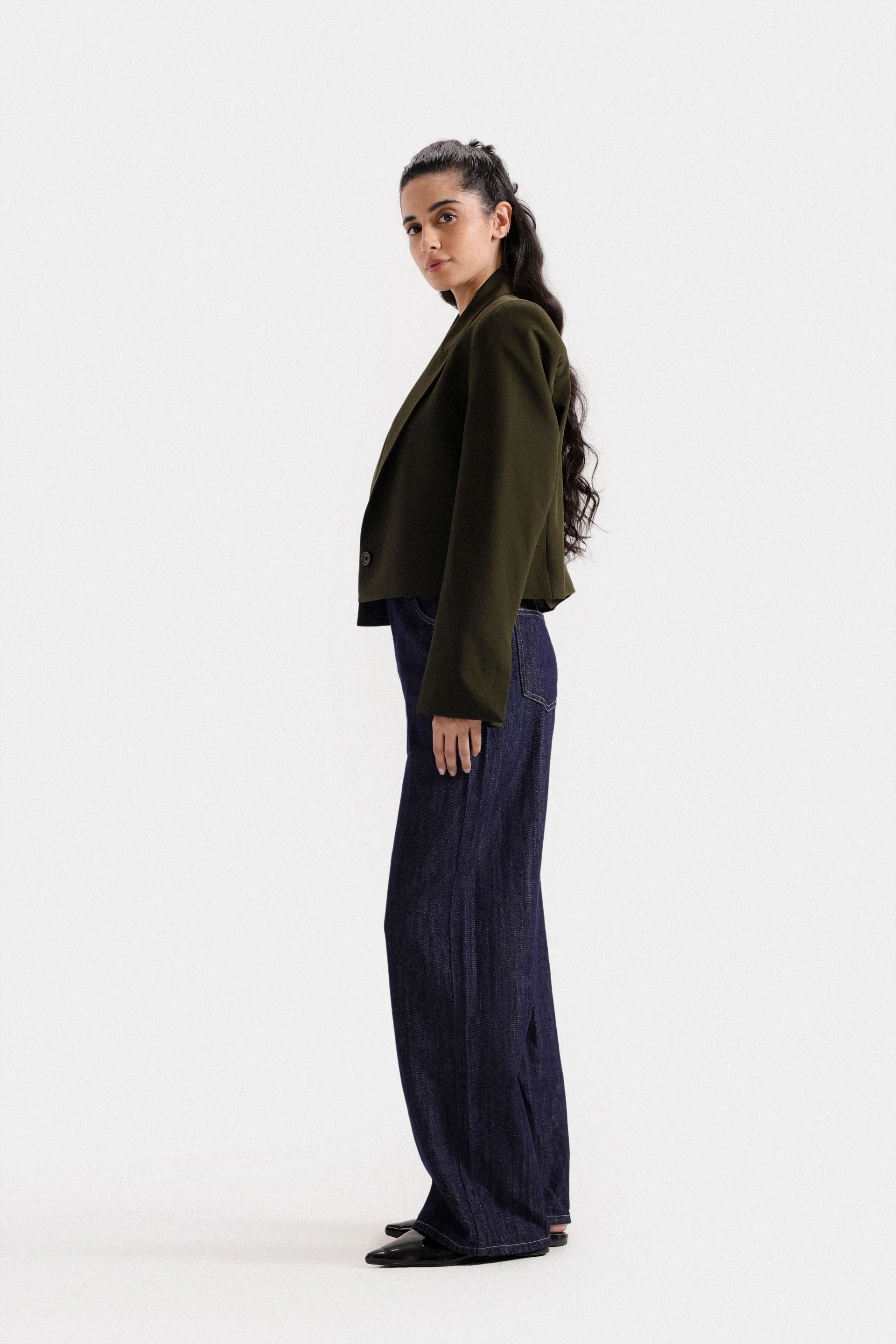 Cropped Blazer - Image 3