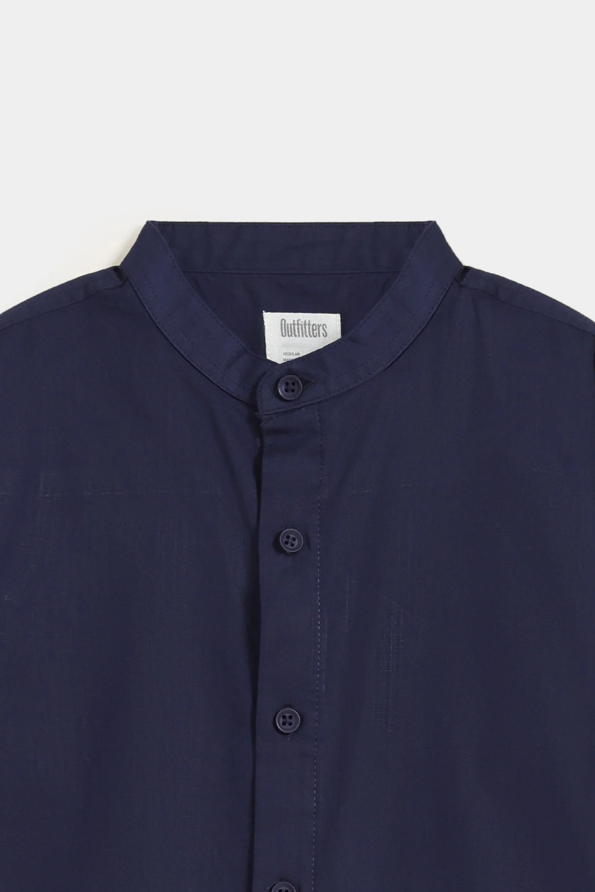 Basic Mandarin Collar Shirt - Image 2