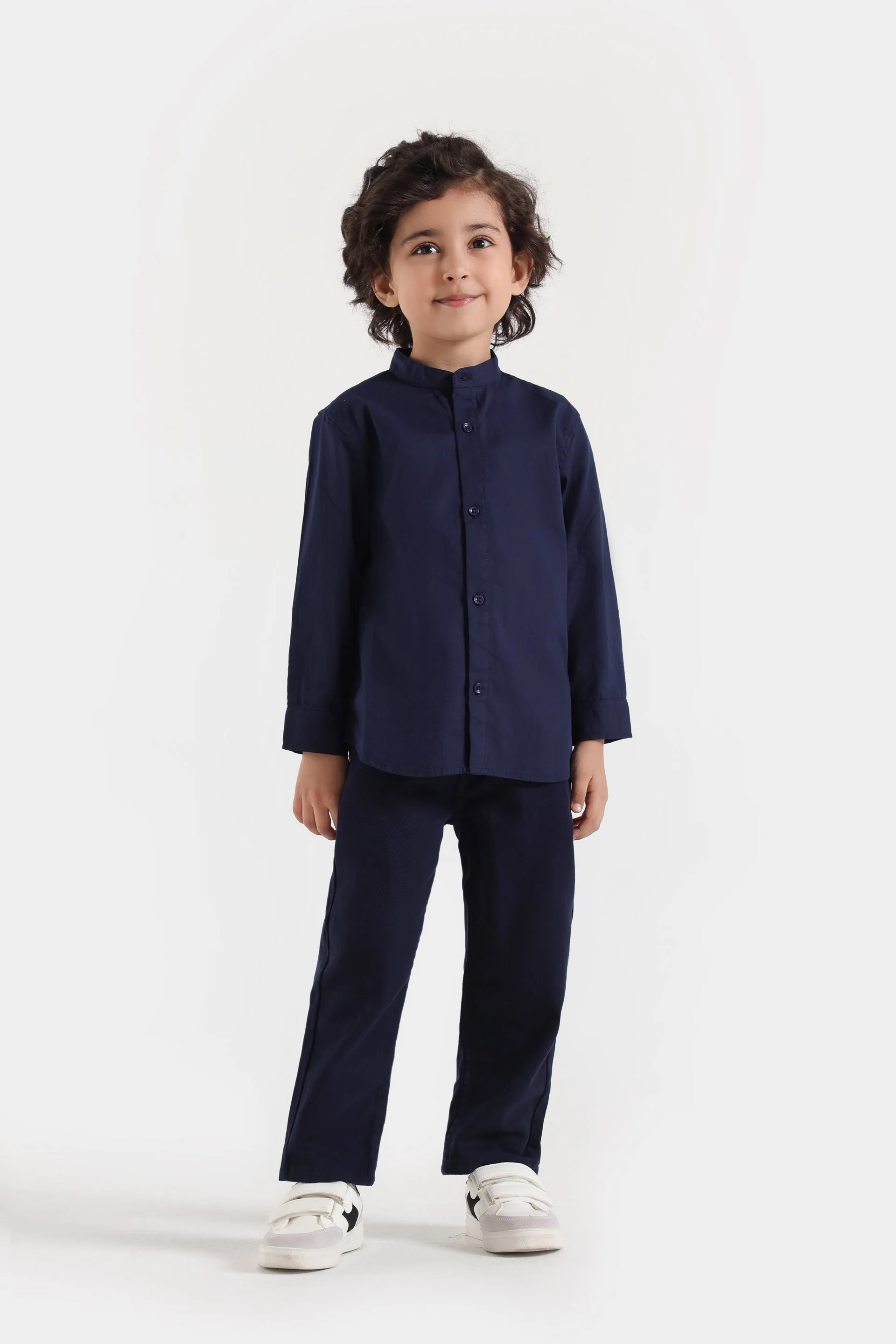 Basic Mandarin Collar Shirt - Image 4