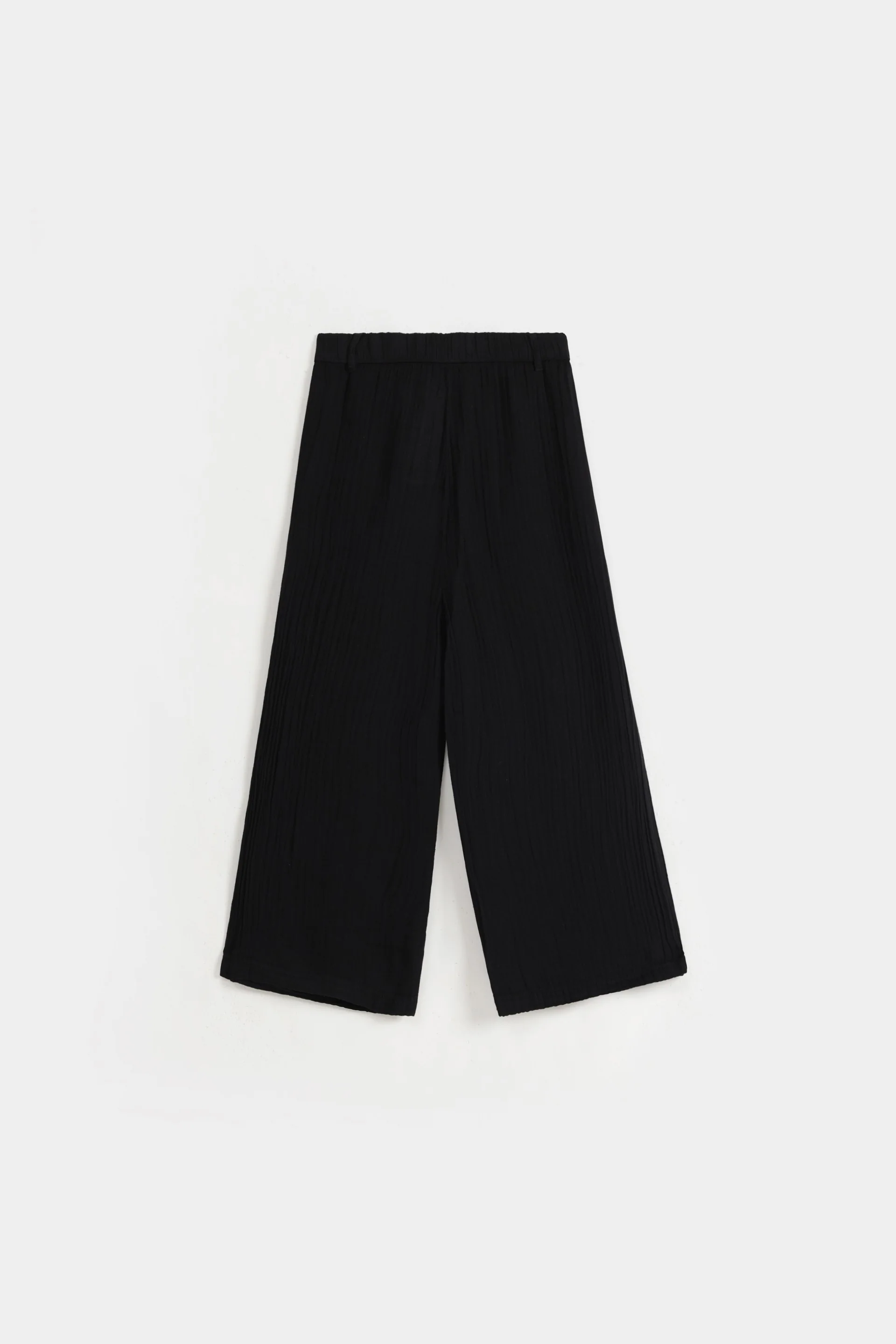 Creased-Effect Wide Leg Trousers - Image 10