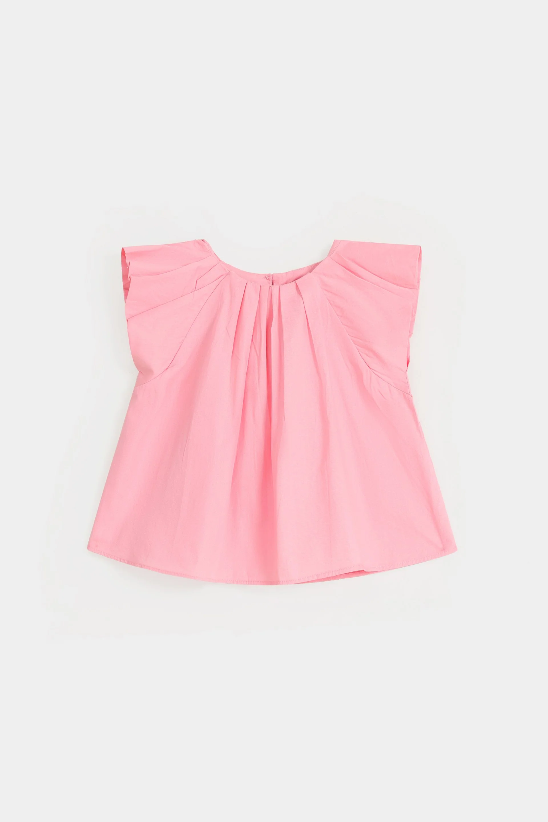 Sleeveless Blouse With Pleats Detail