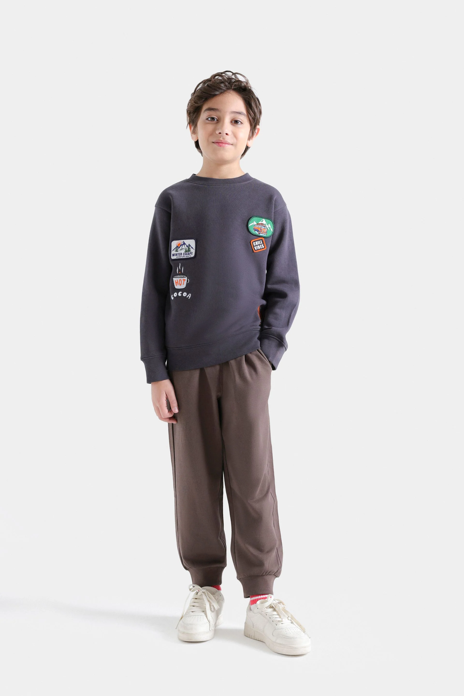 Embroidered Sweatshirt With Label Patch - Image 4
