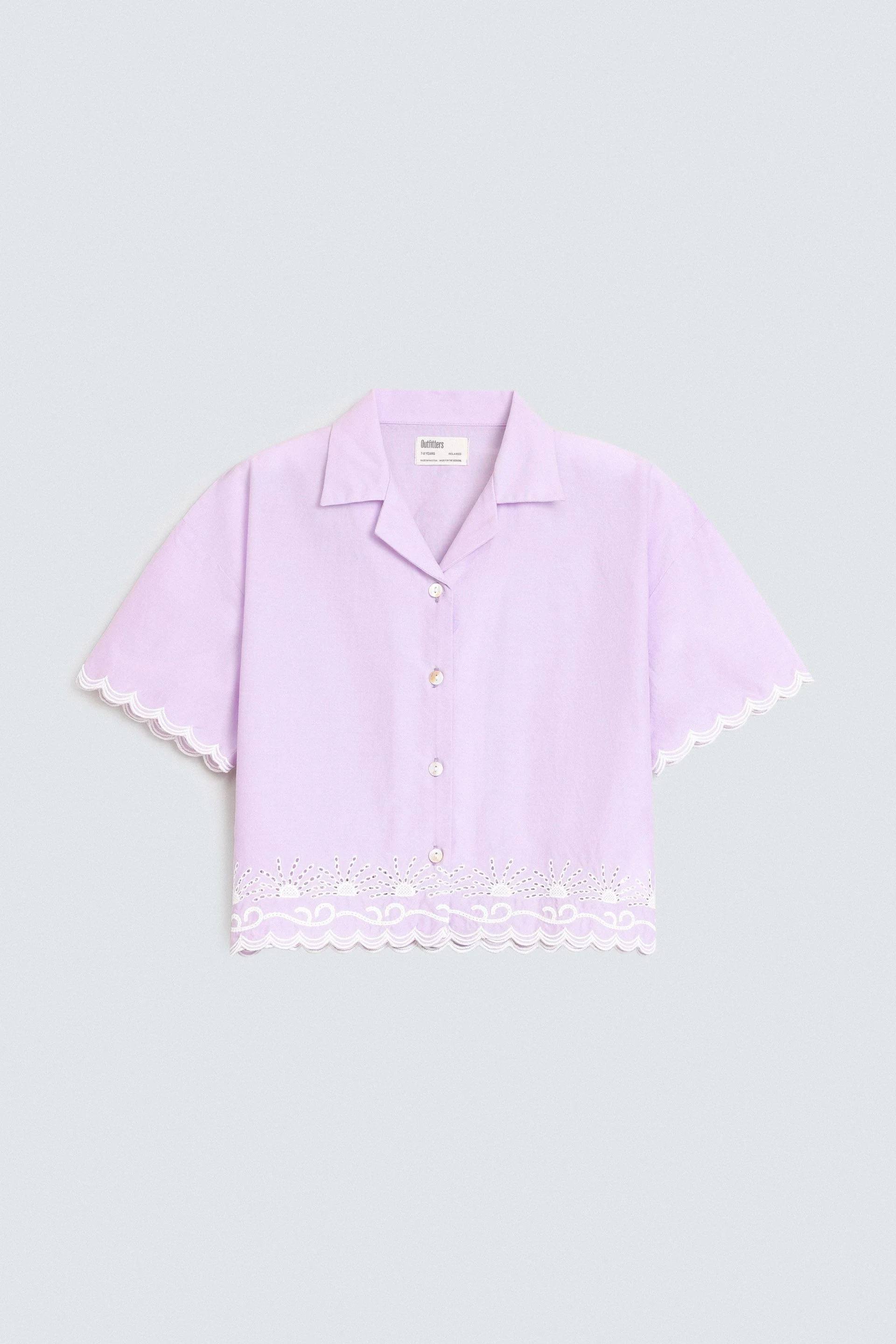 Cropped Embroidered Shirt