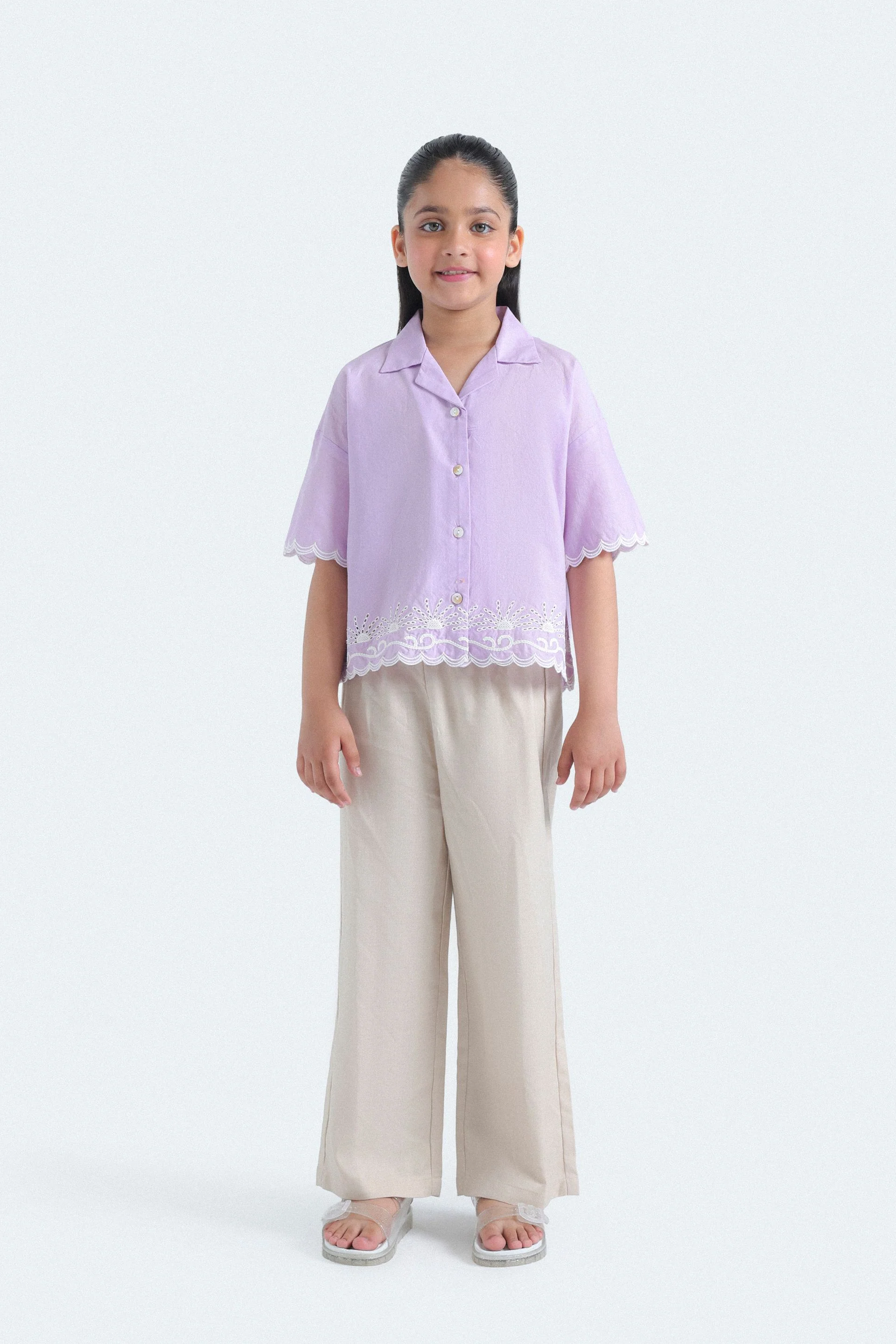 Cropped Embroidered Shirt - Image 4