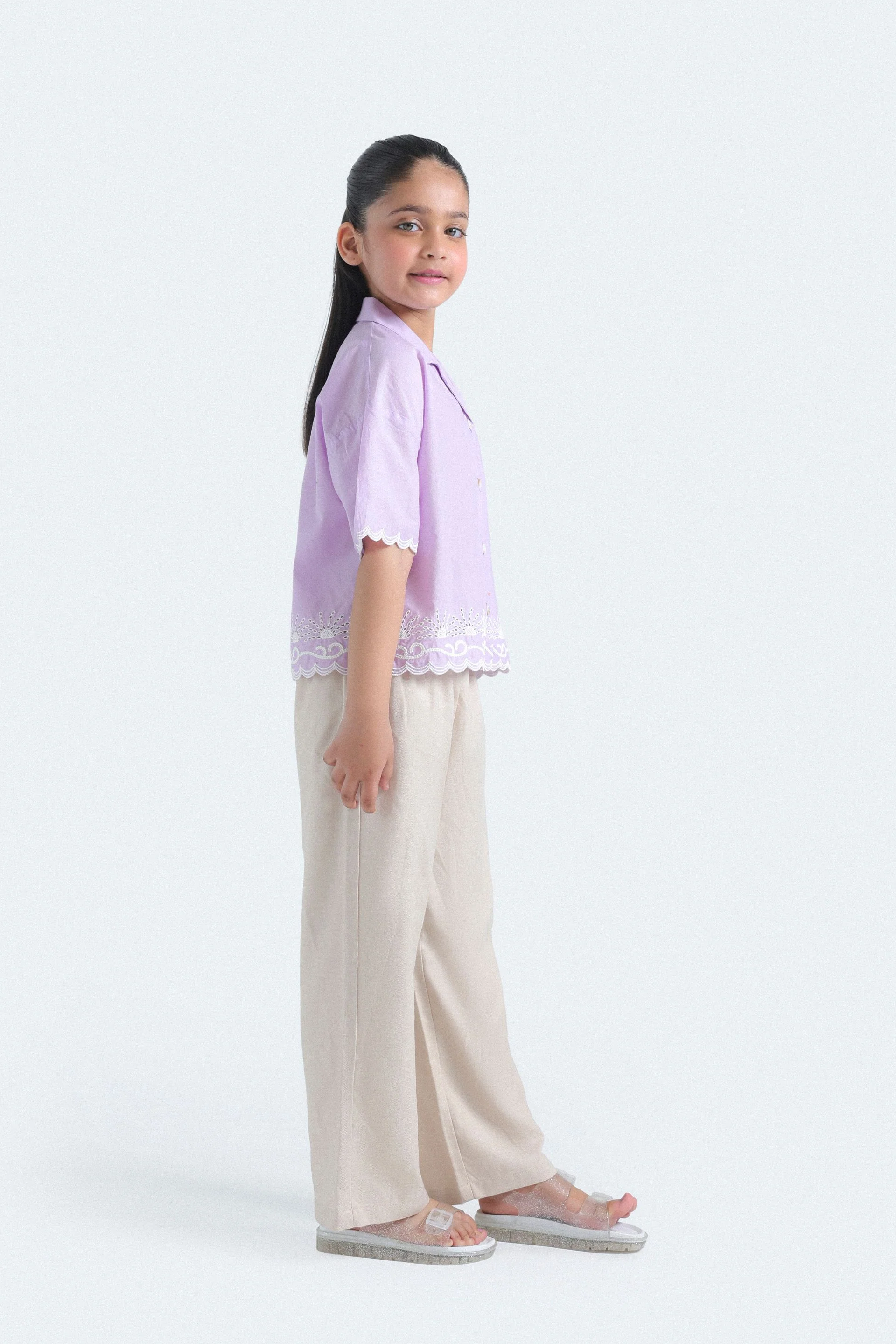 Cropped Embroidered Shirt - Image 5