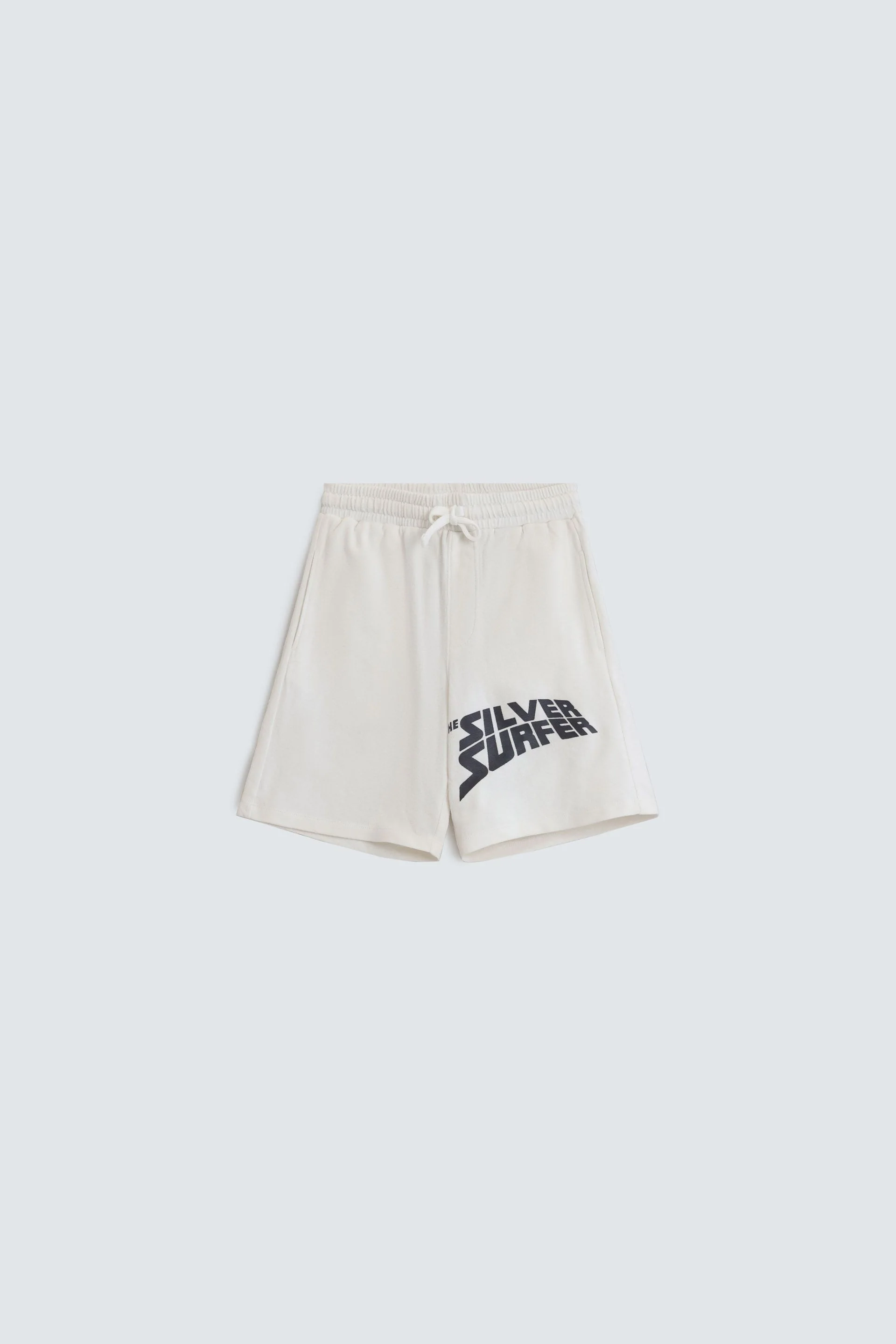 Slogan Print Knit Shorts