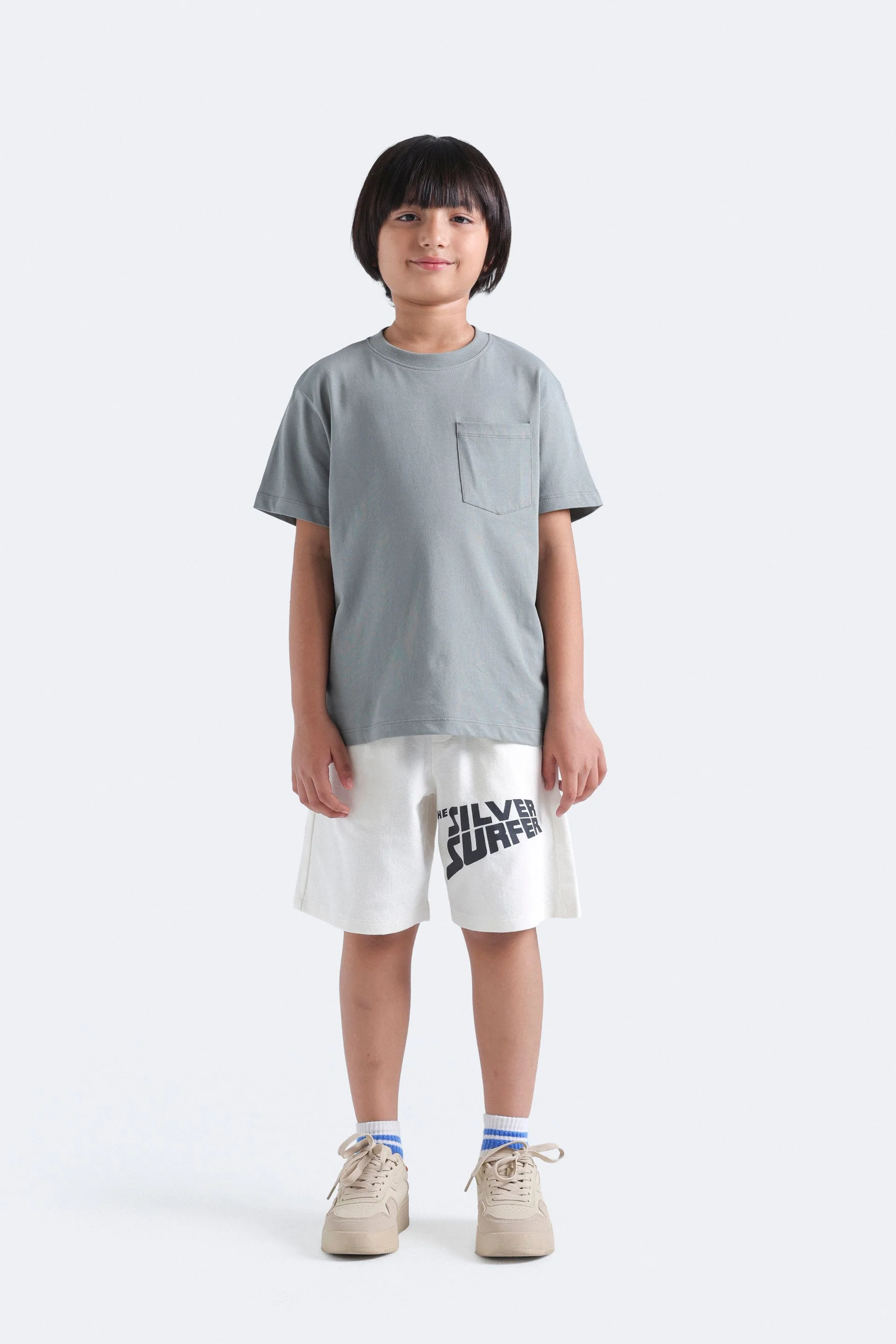 Slogan Print Knit Shorts - Image 4