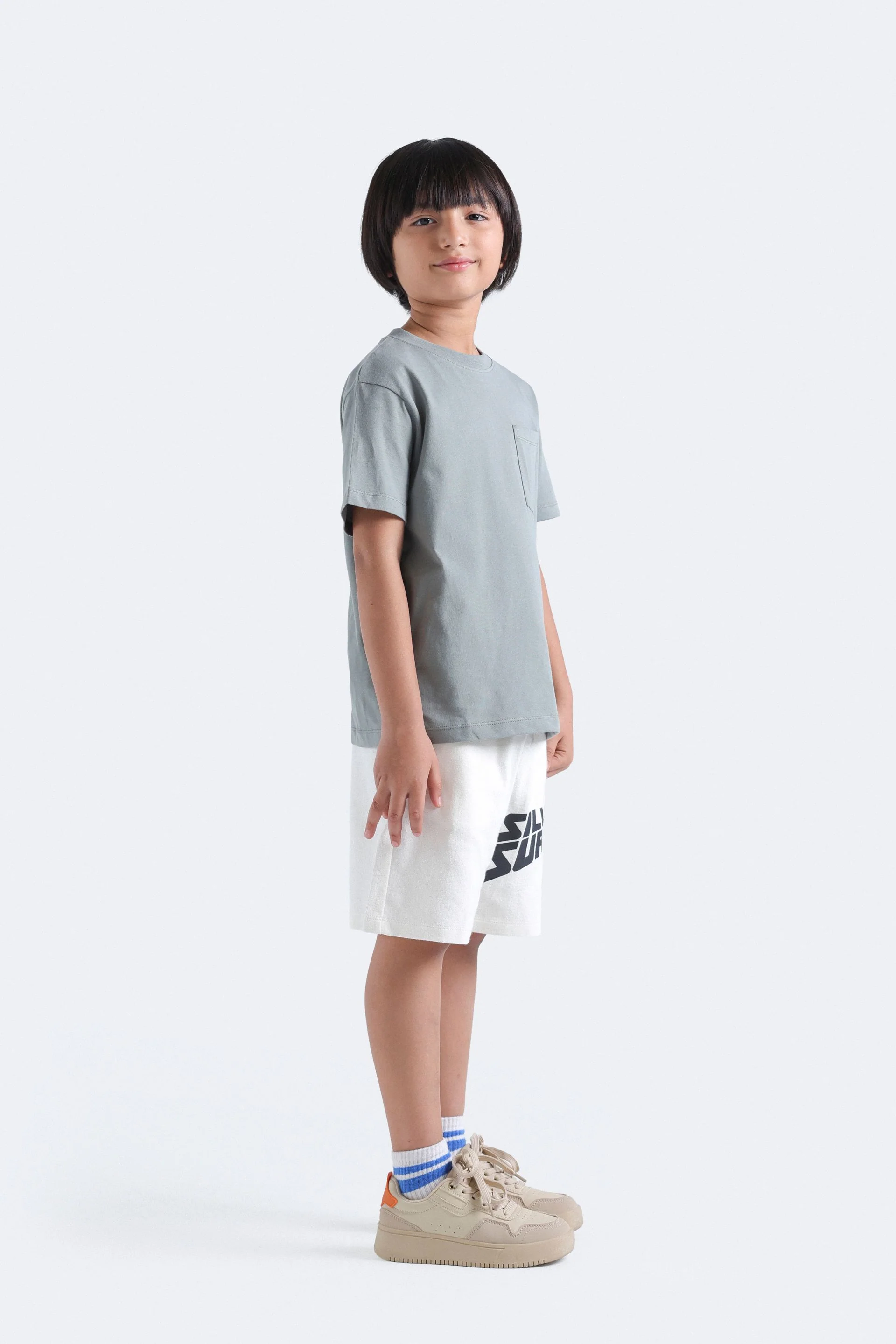 Slogan Print Knit Shorts - Image 5