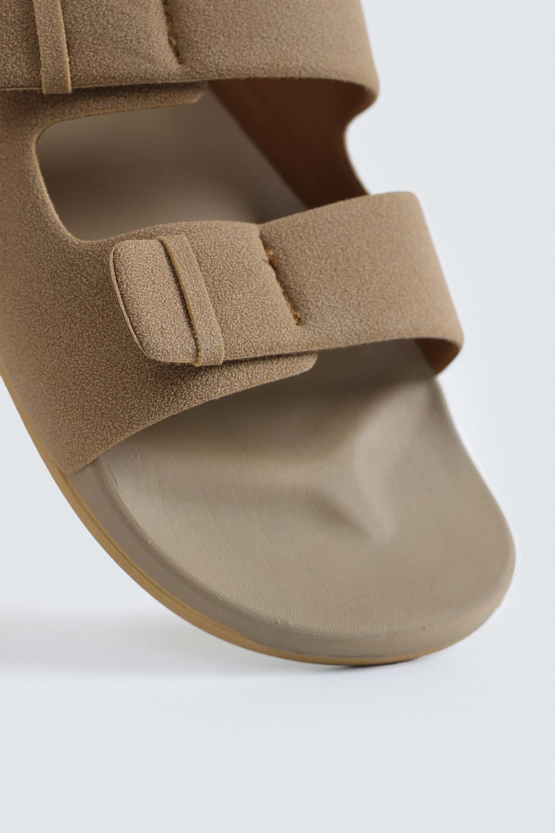 Double Strap Suede Slides - Image 9
