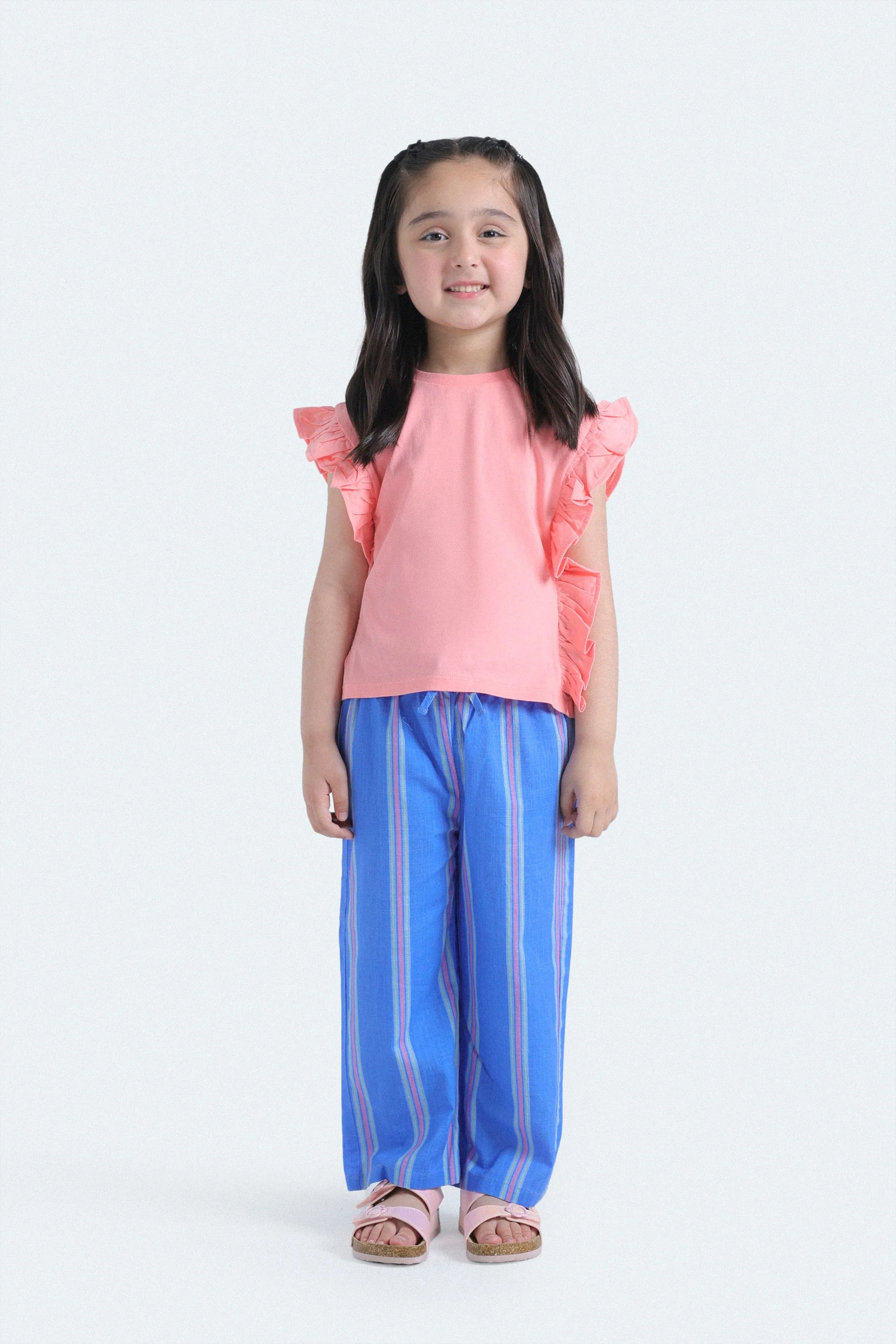Striped Wide Leg Trousers - Image 4