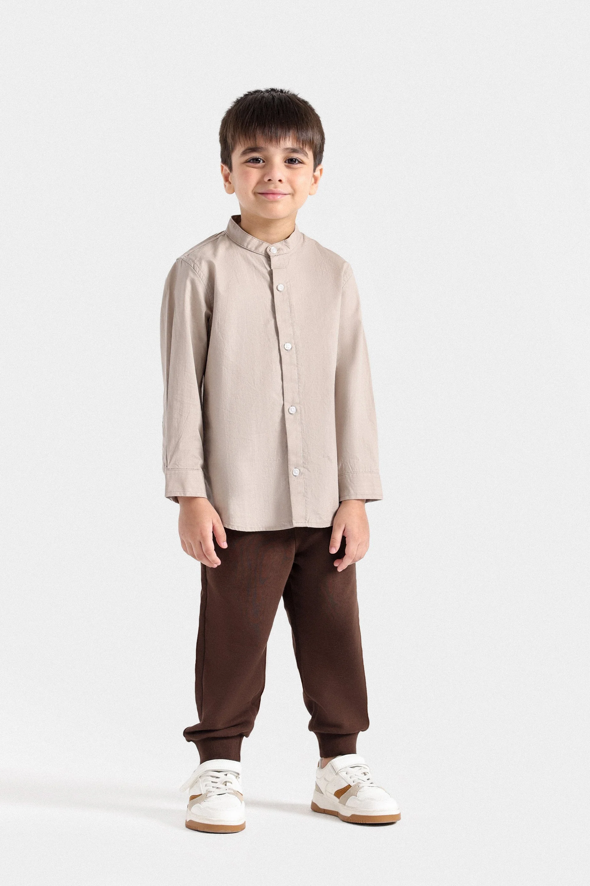 Basic Mandarin Collar Shirt - Image 10