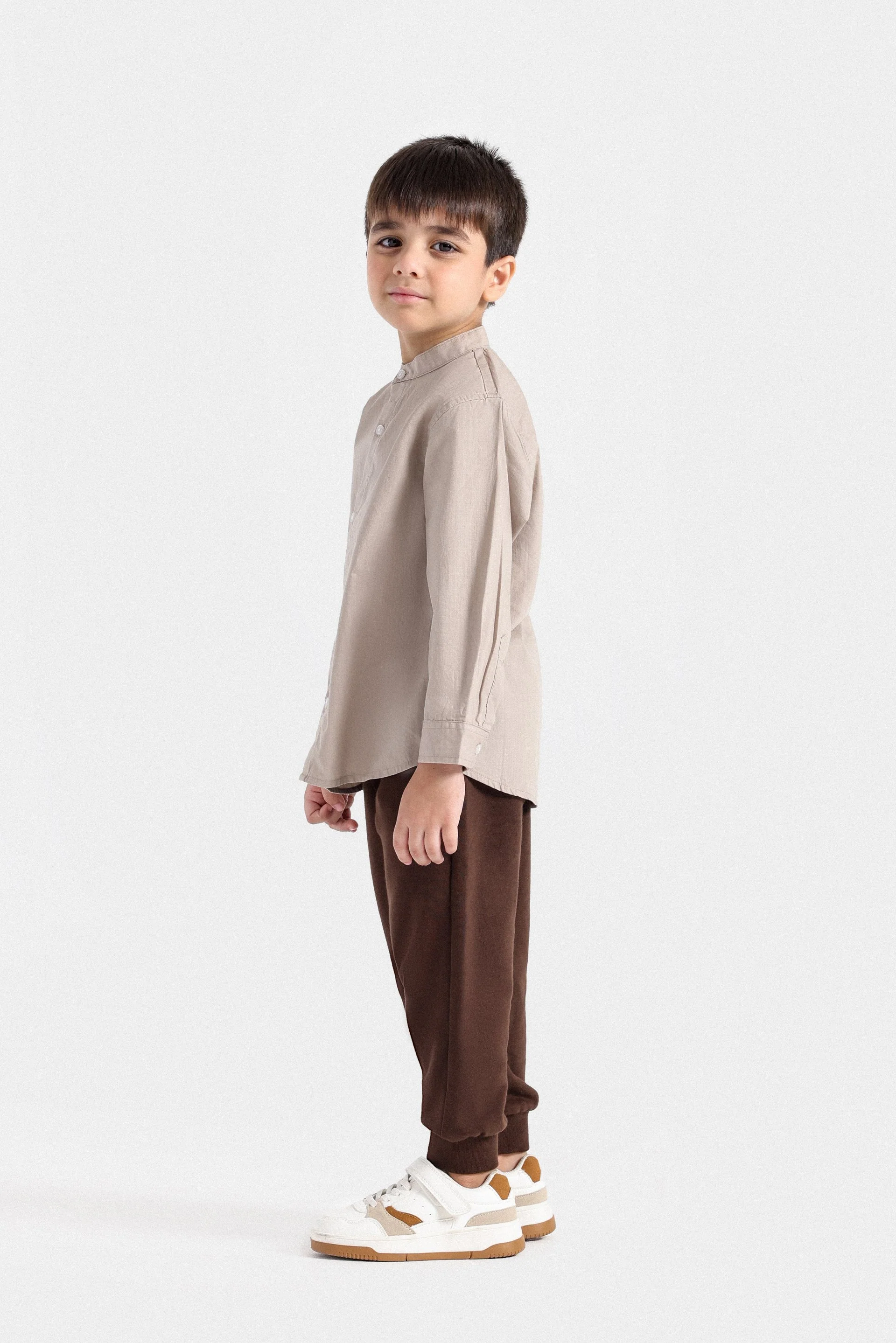 Basic Mandarin Collar Shirt - Image 11