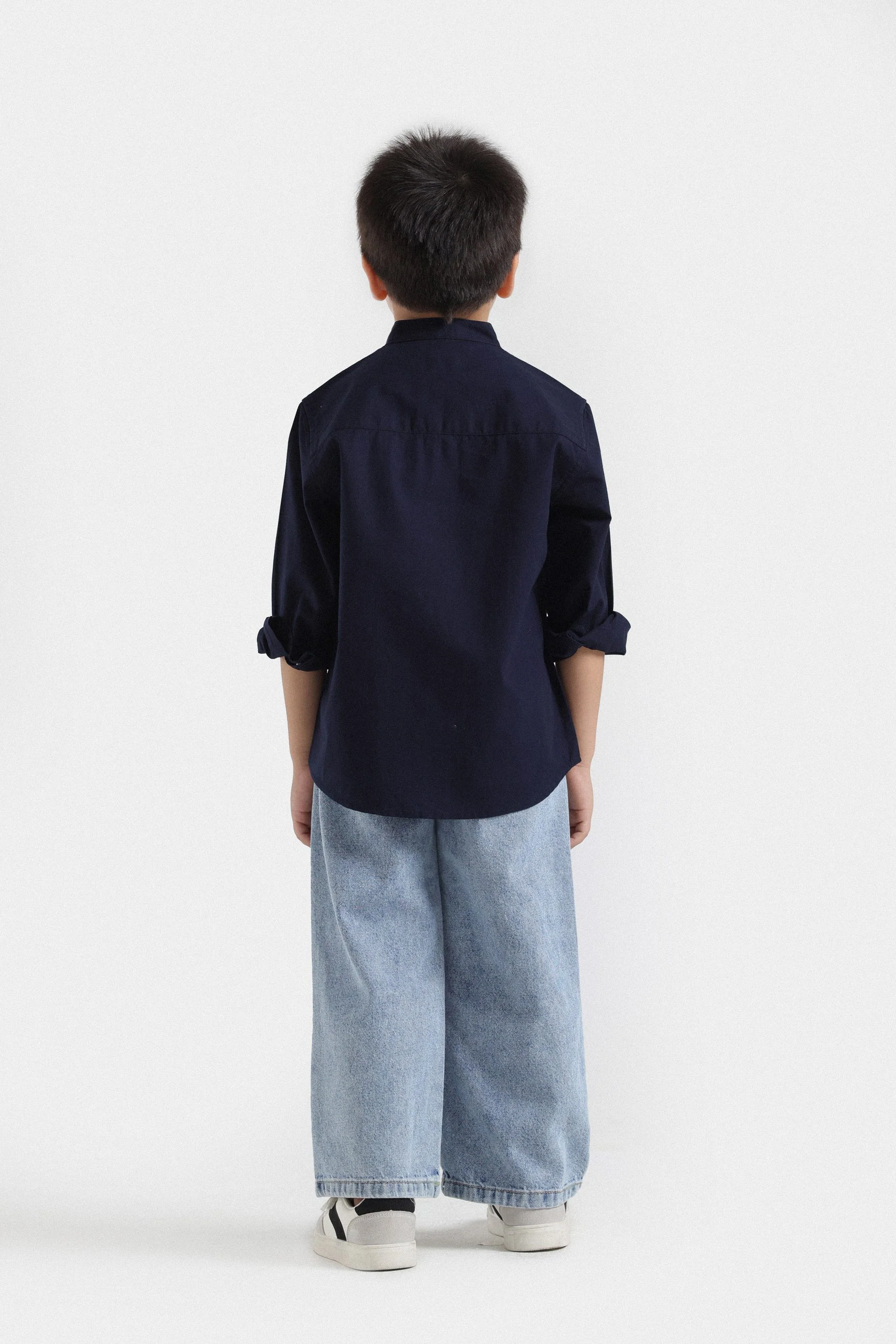 Basic Mandarin Collar Shirt - Image 6