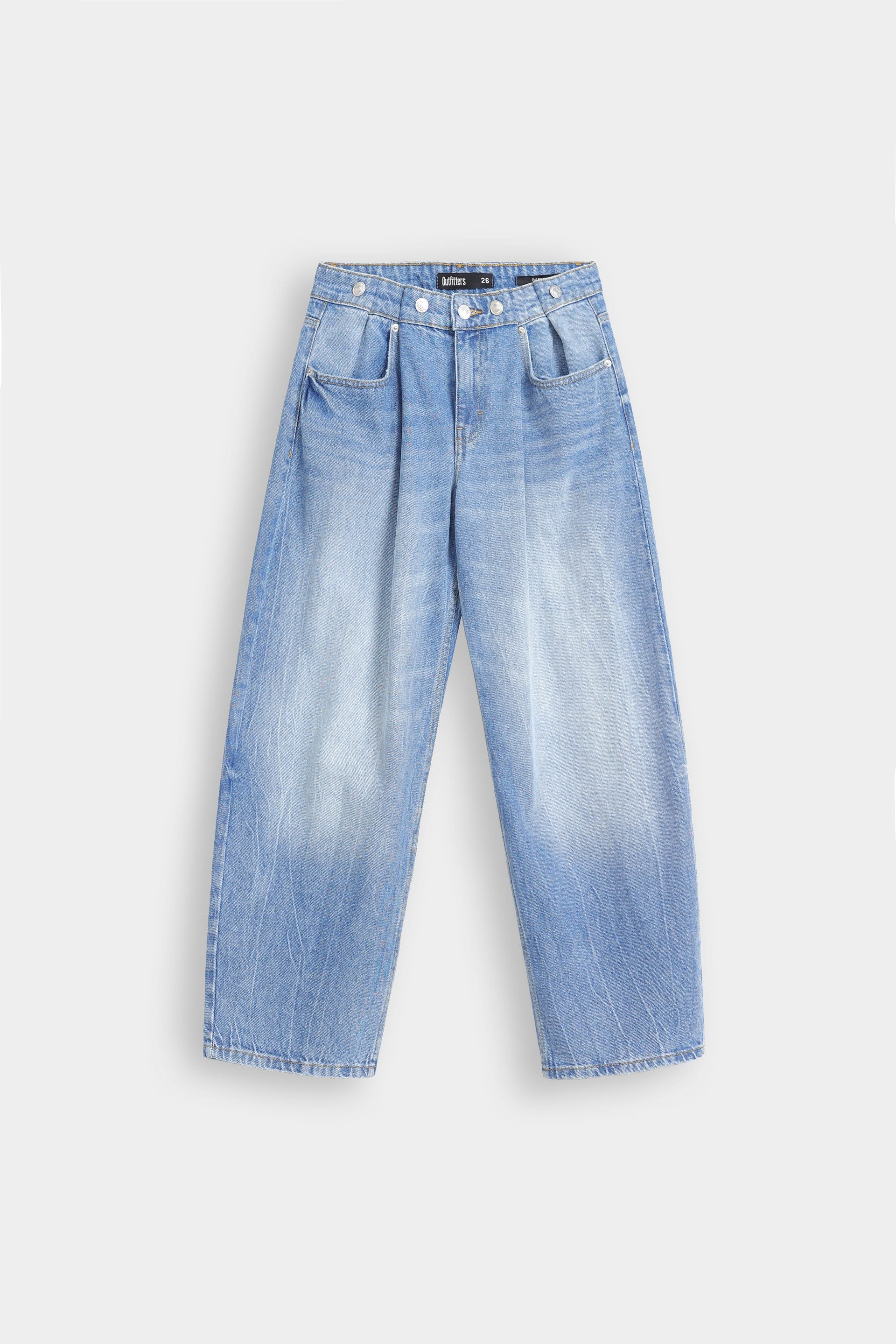 Pleated Barrel Leg Jeans - Image 5