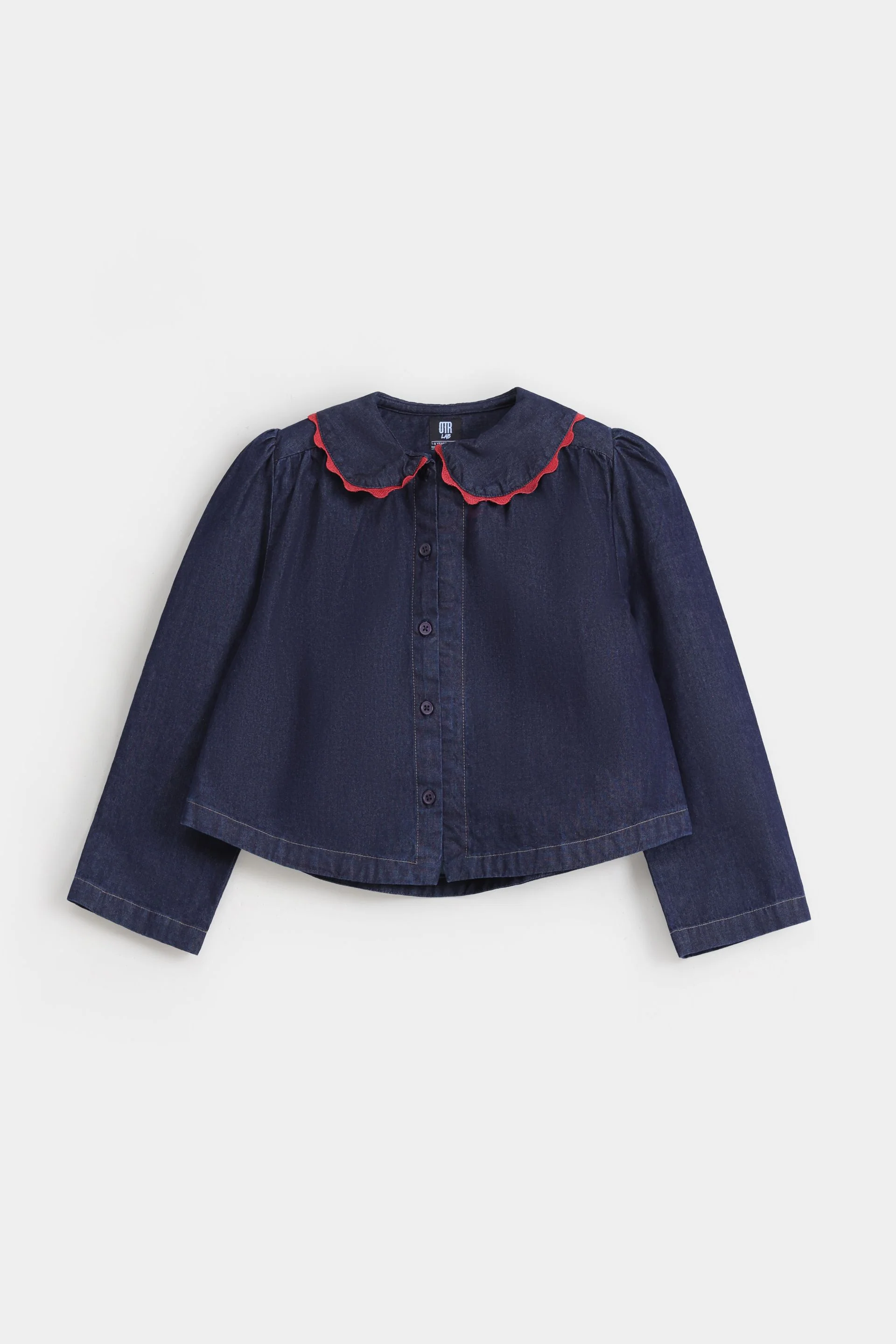 Peter-Pan Collar Denim Shirt