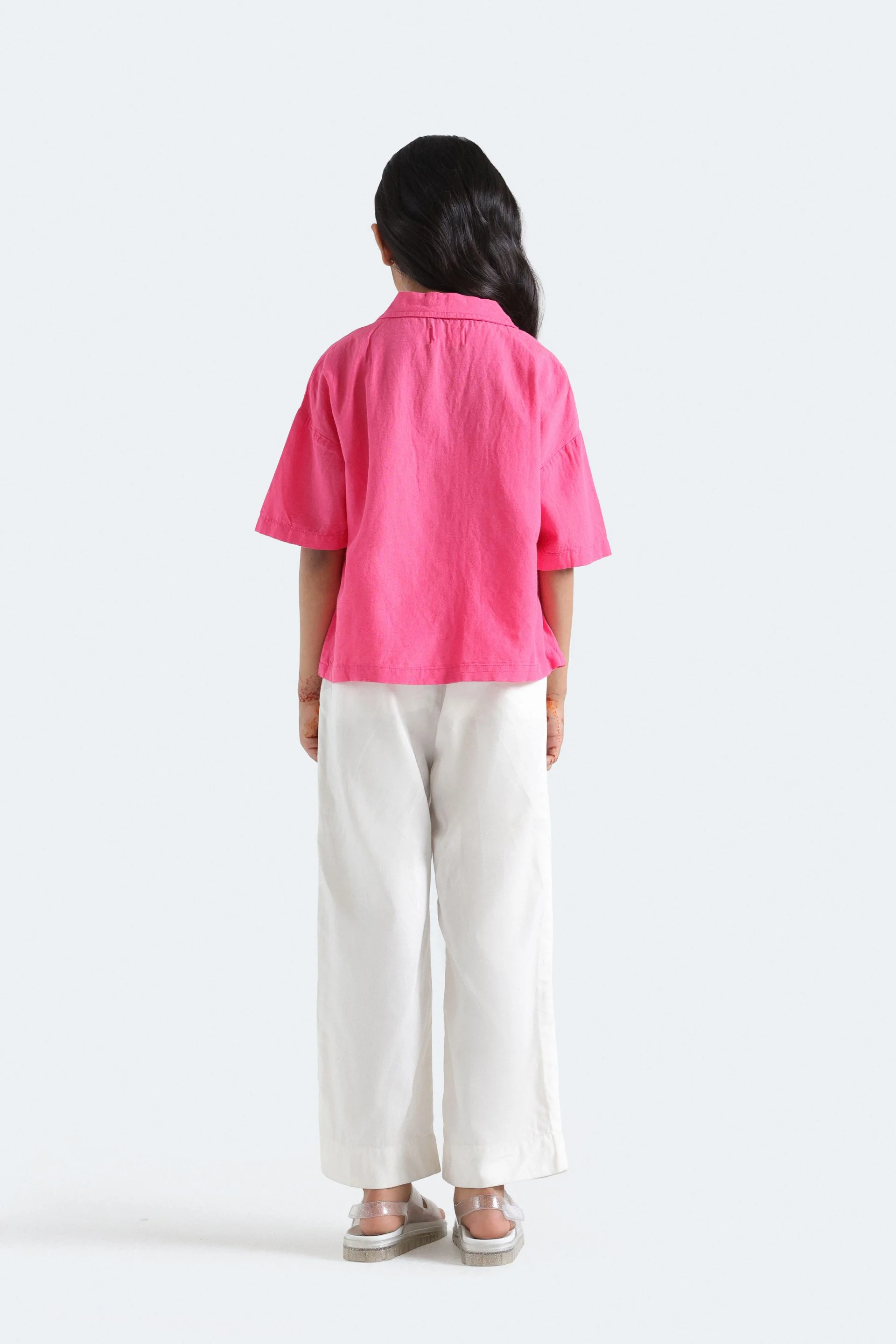 Cropped Resort Collar Shirt - Image 12