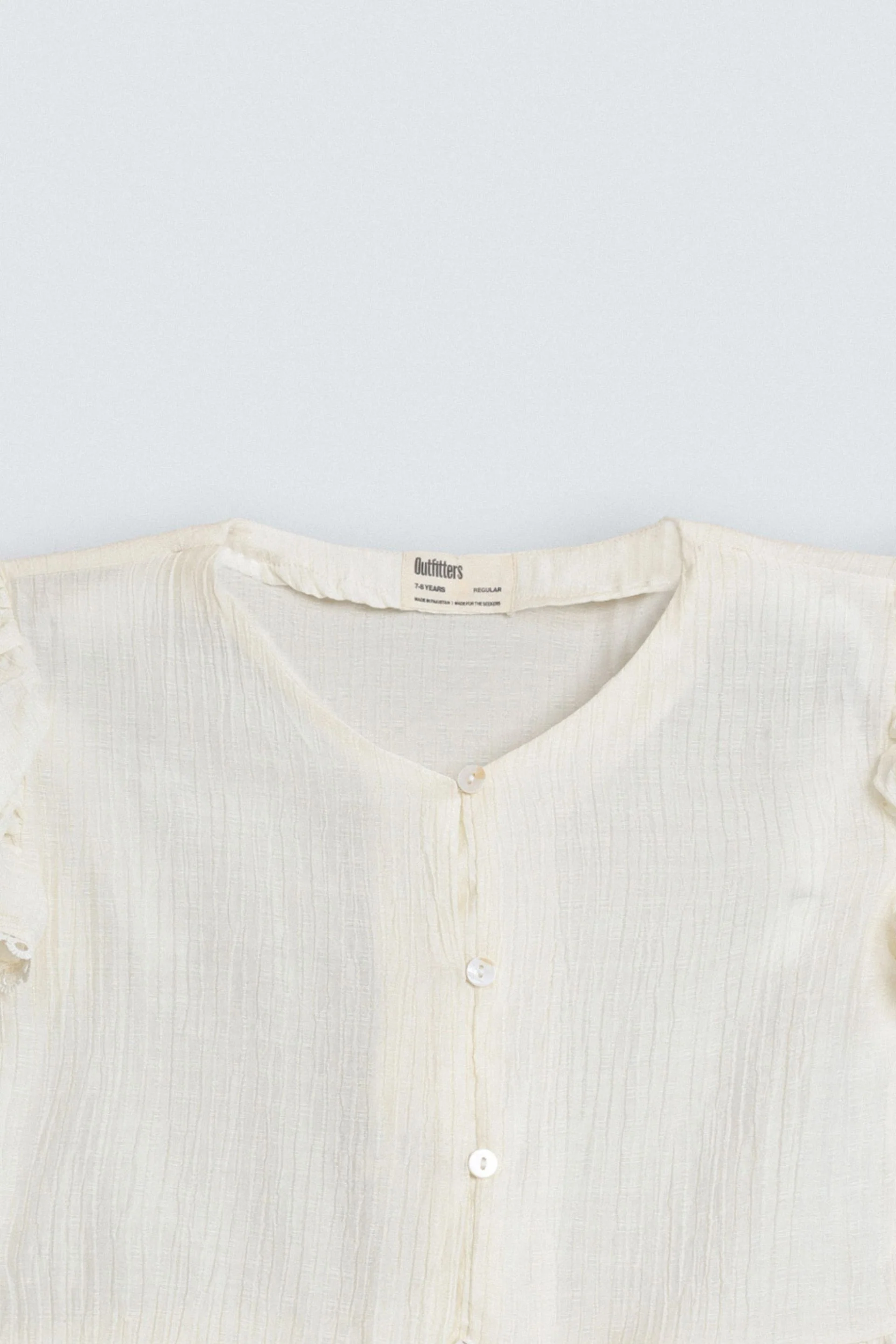 Cropped Shirt With Lace Detail - Image 2