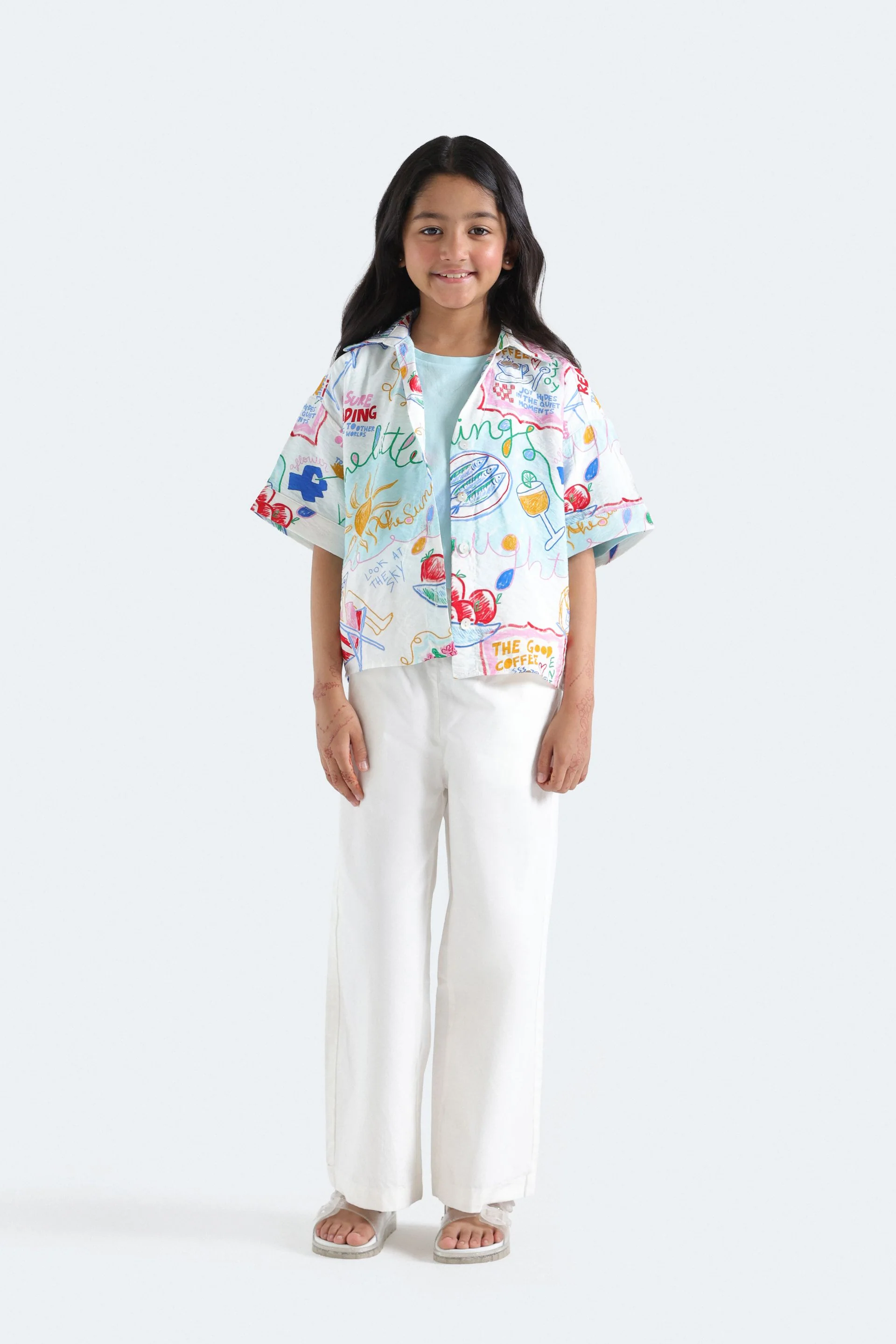 Cropped All-Over Print Shirt - Image 4
