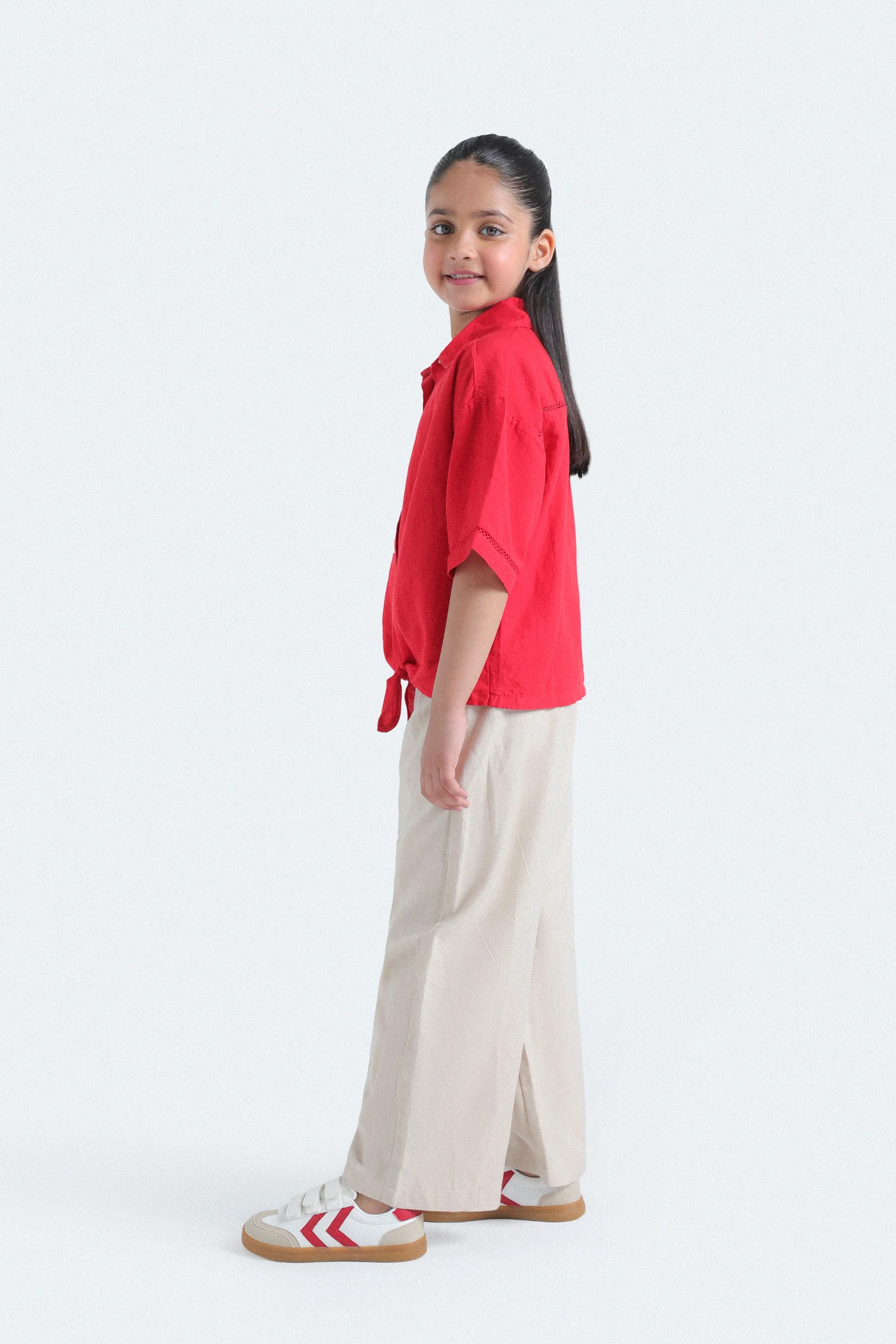 Cropped Shirt With Knot Detail - Image 12