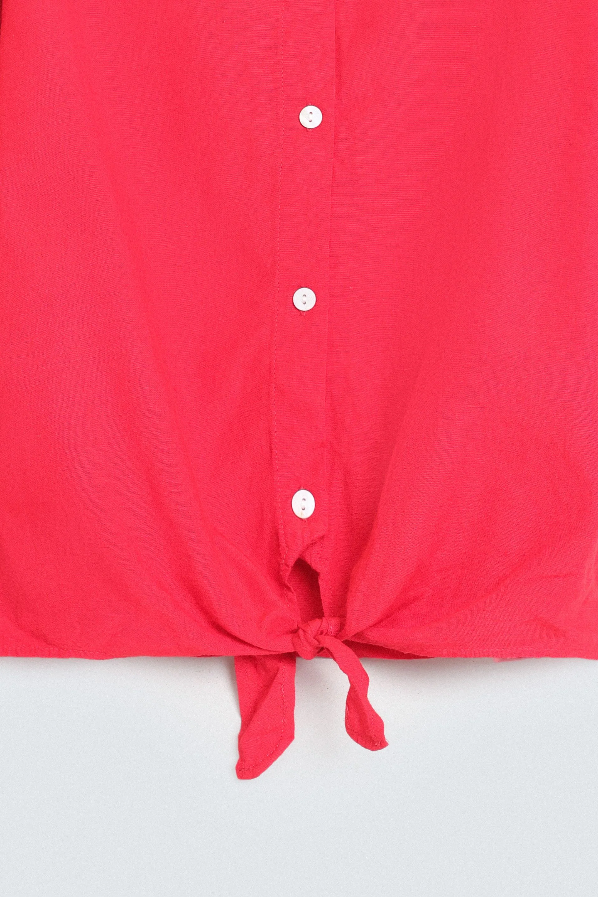 Cropped Shirt With Knot Detail - Image 8