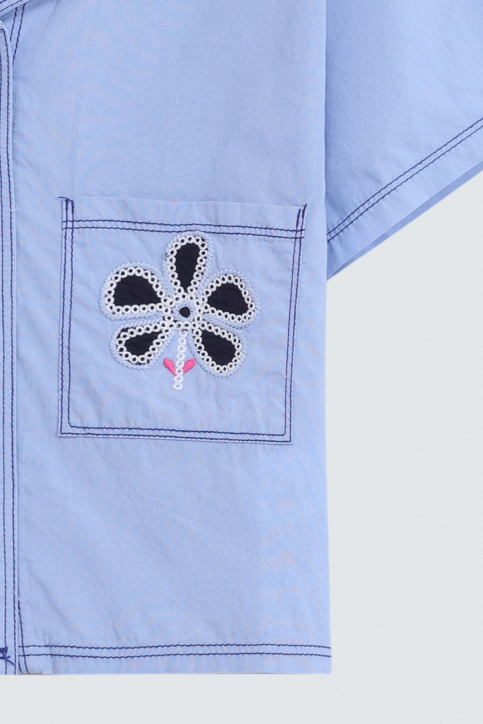 Cropped Embroidered Shirt - Image 2