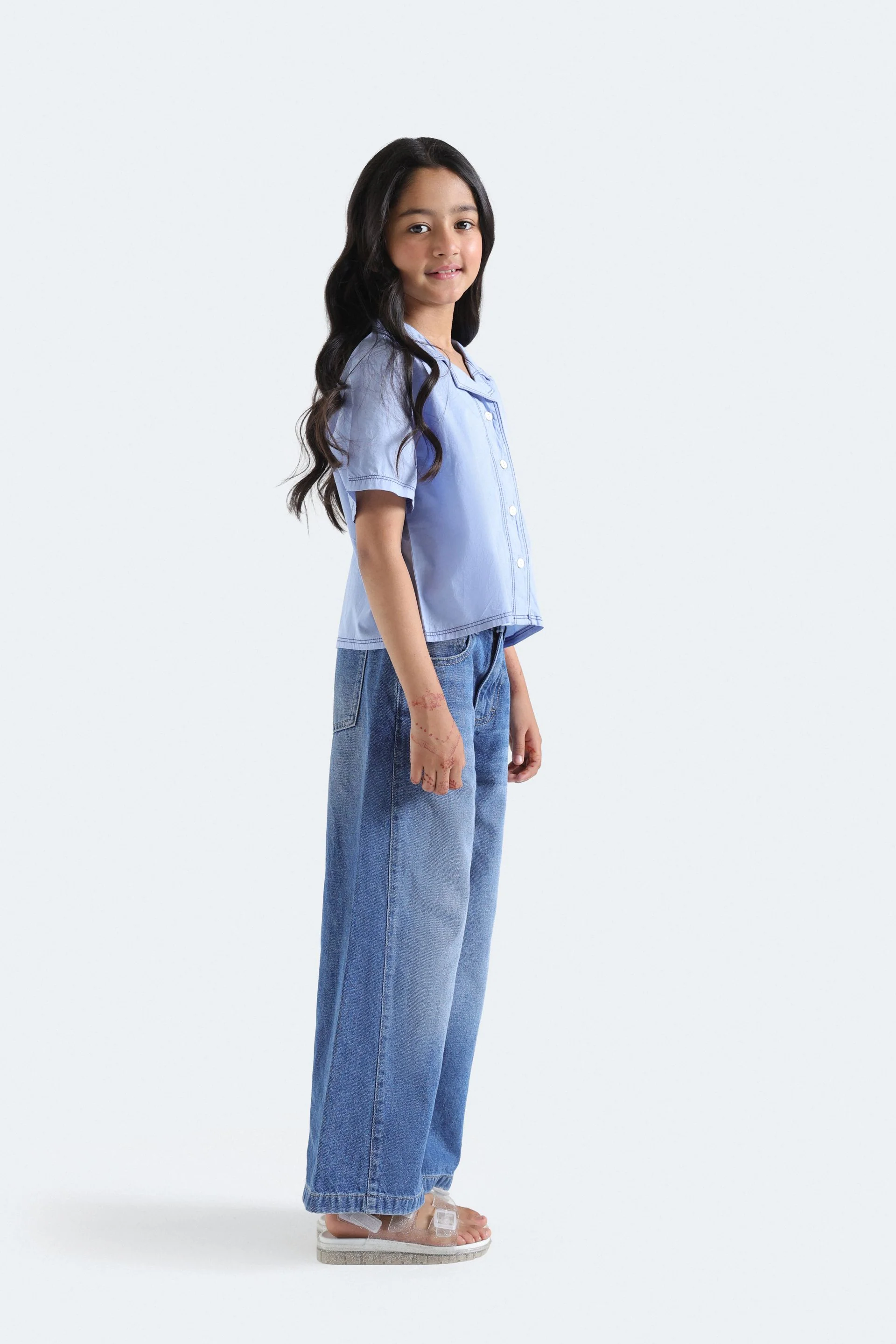 Cropped Embroidered Shirt - Image 5