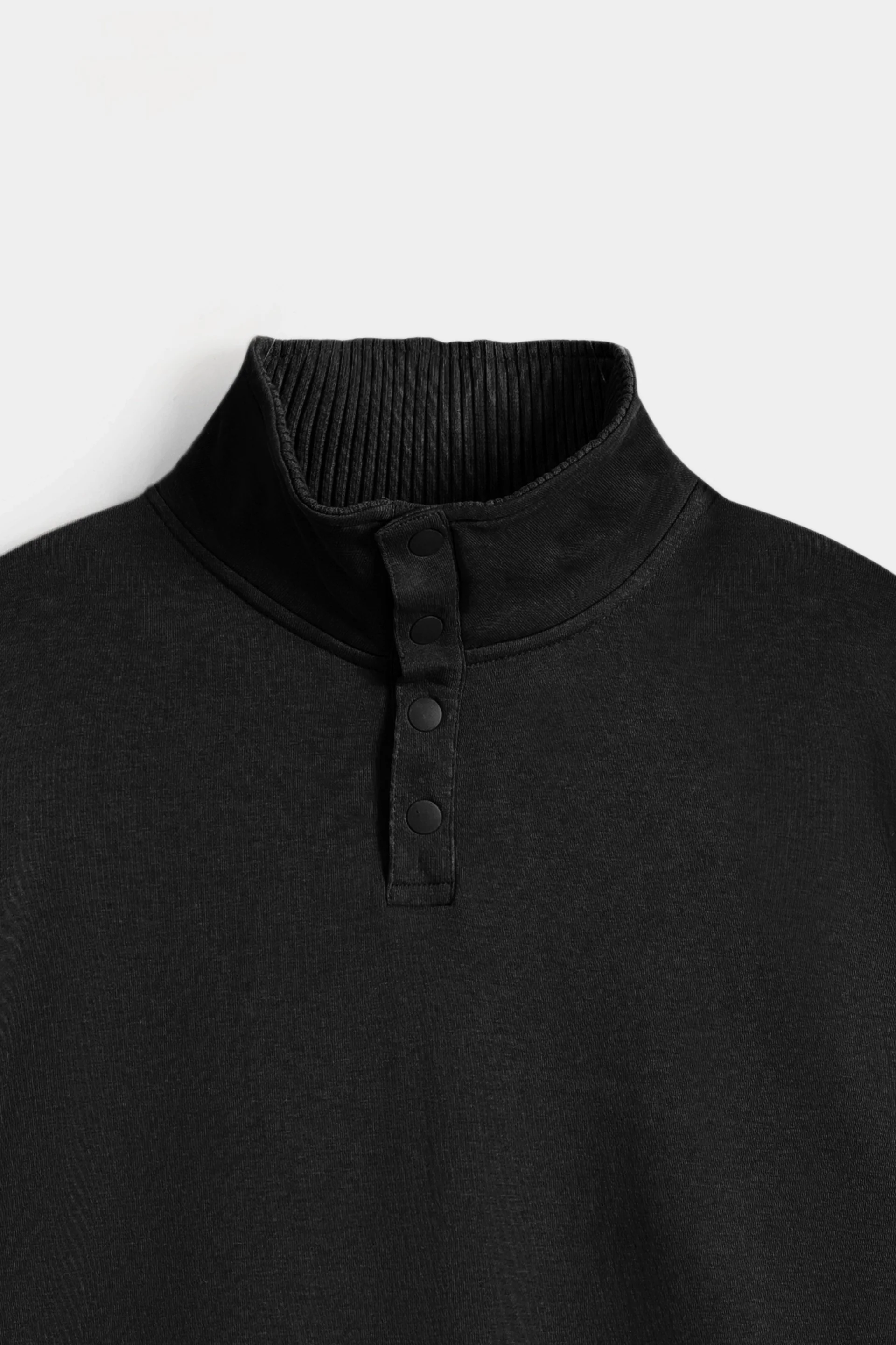 Buttoned Quarter Placket Sweatshirt - Image 12
