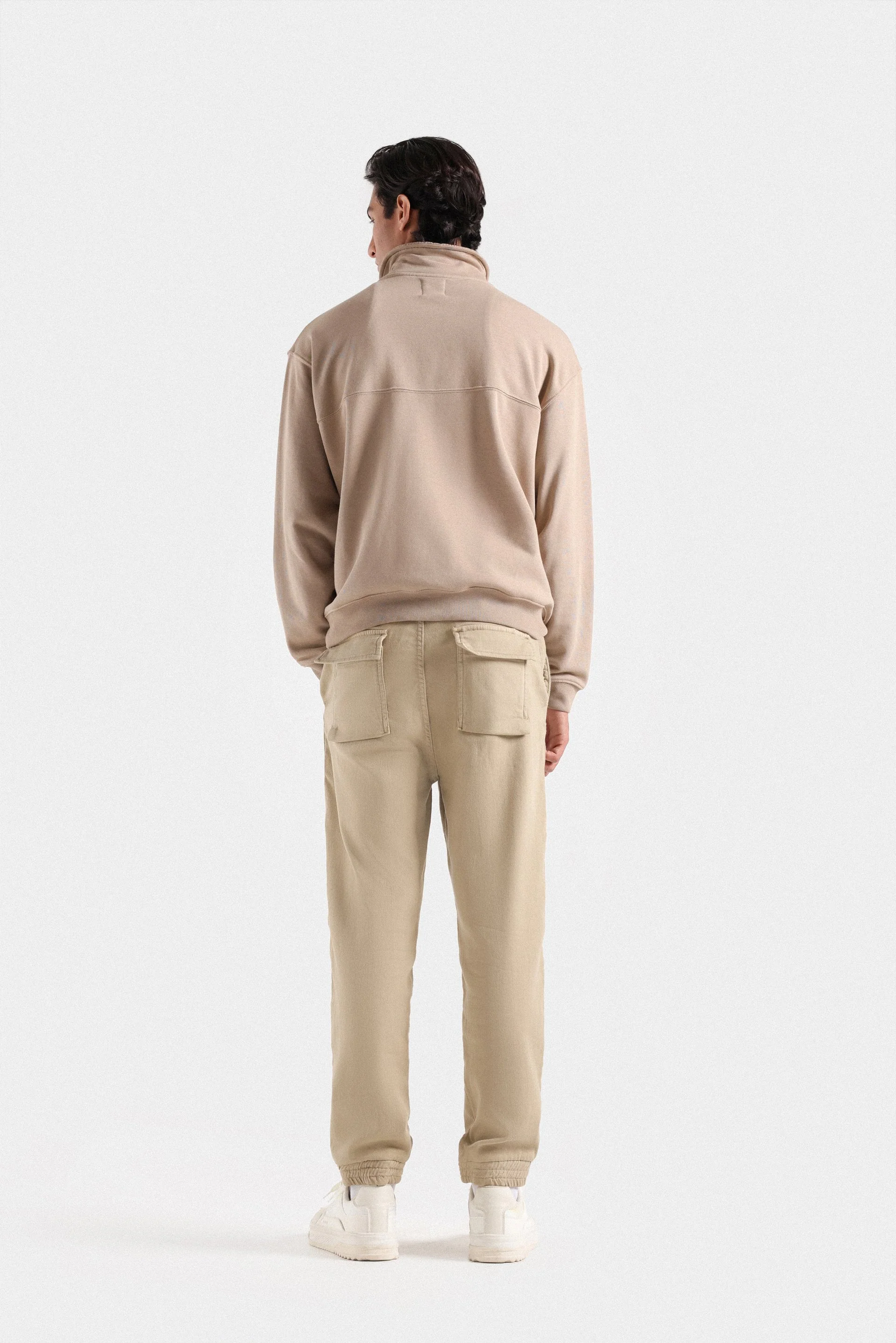 Buttoned Quarter Placket Sweatshirt - Image 3