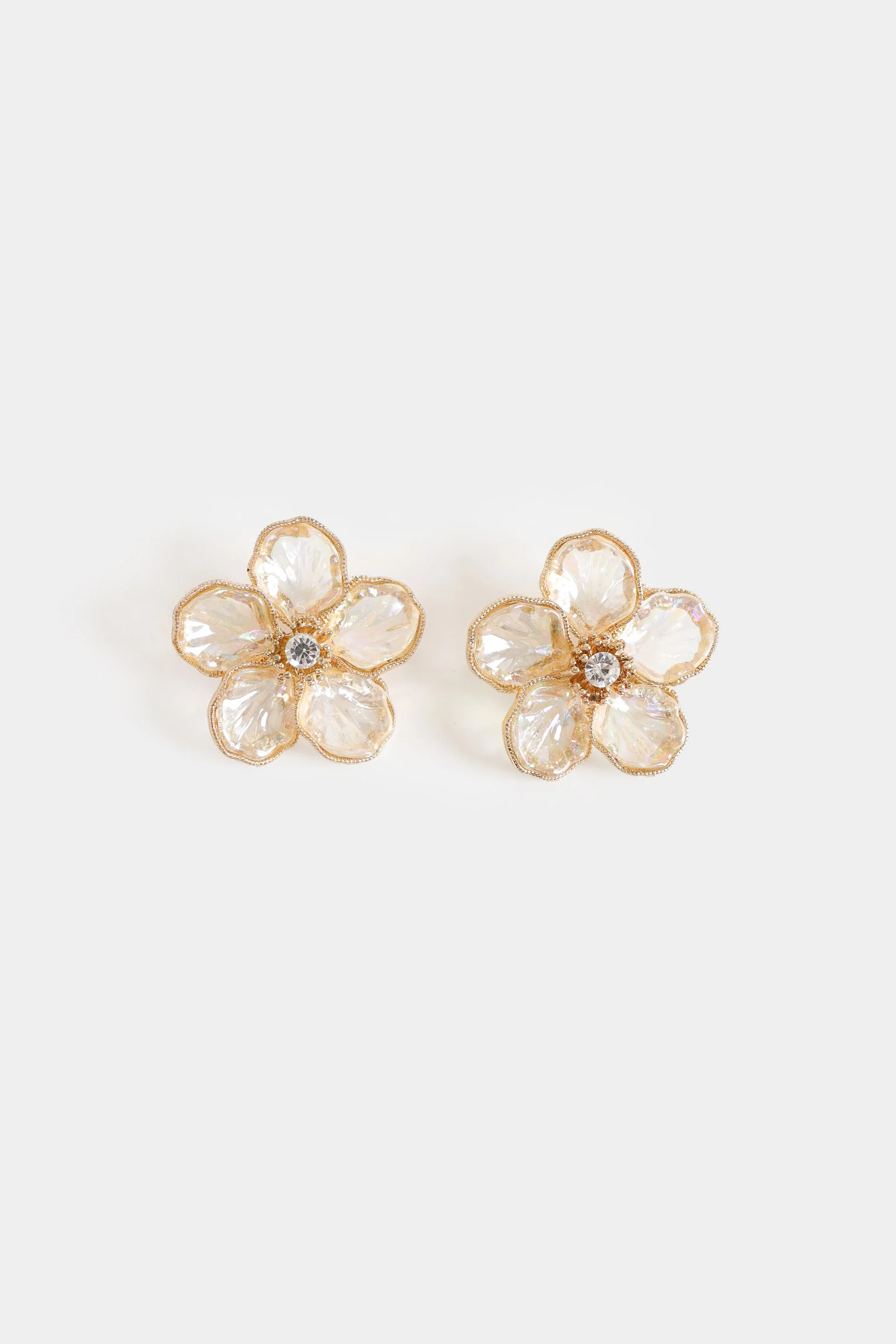 Crystal Flower Studs