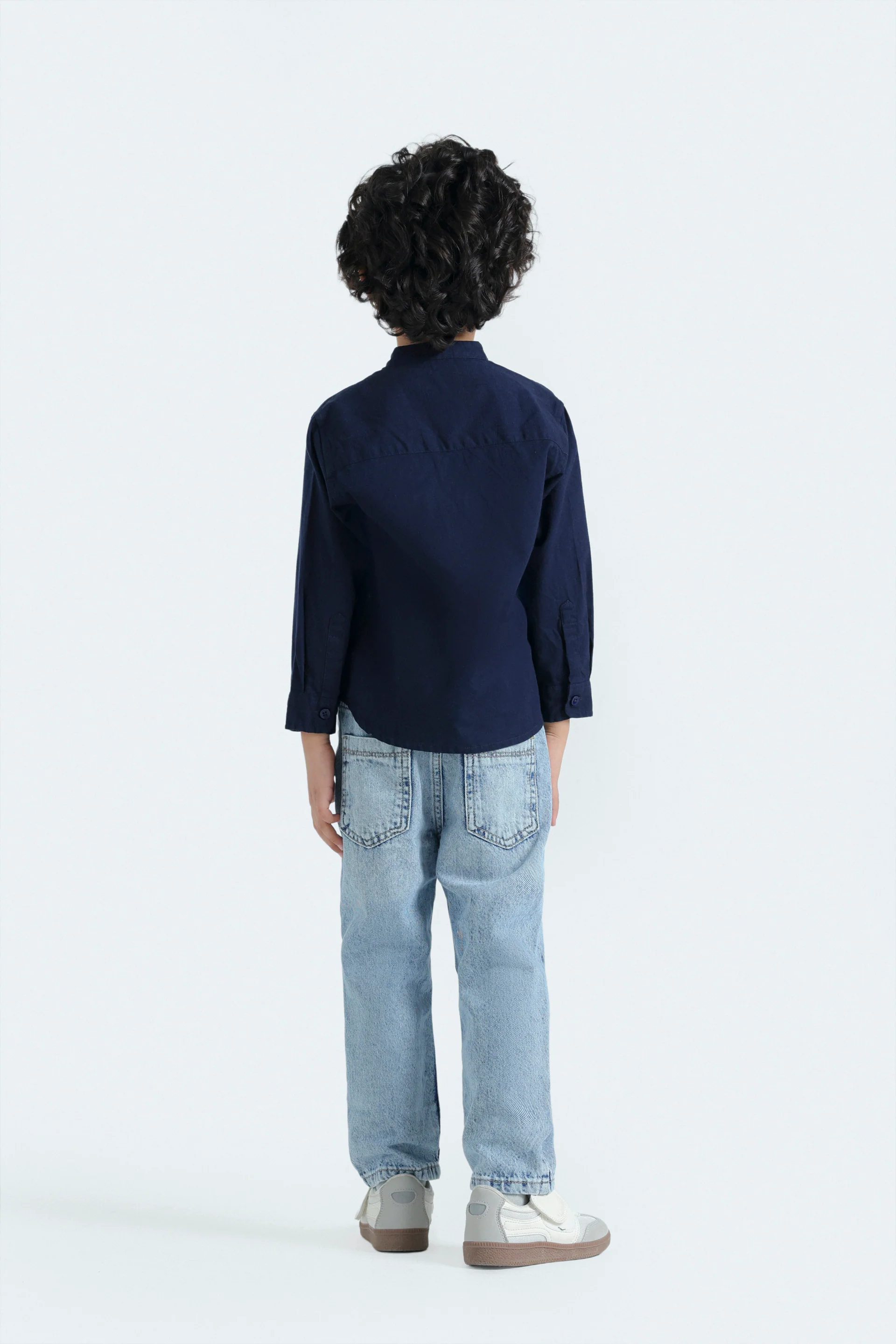 Textured Mandarin Collar Shirt - Image 12