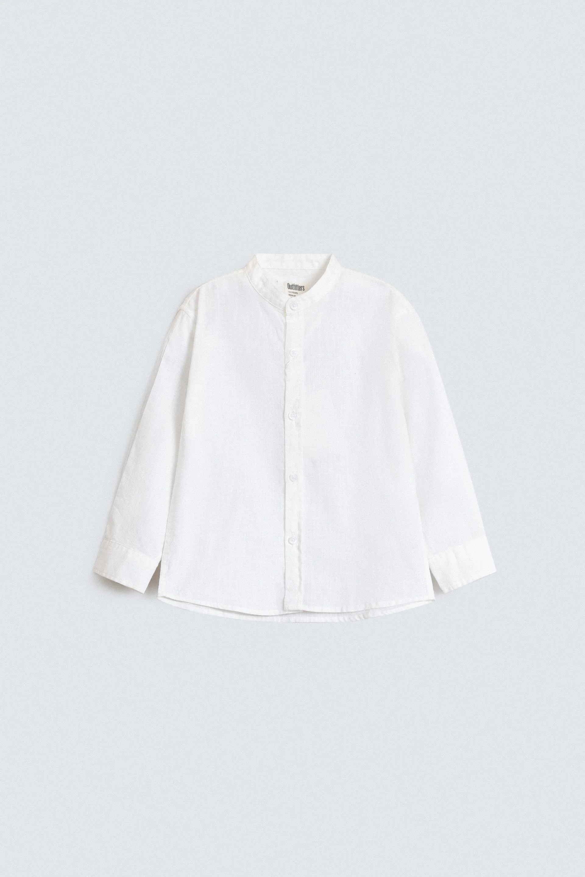 Textured Mandarin Collar Shirt - Image 13