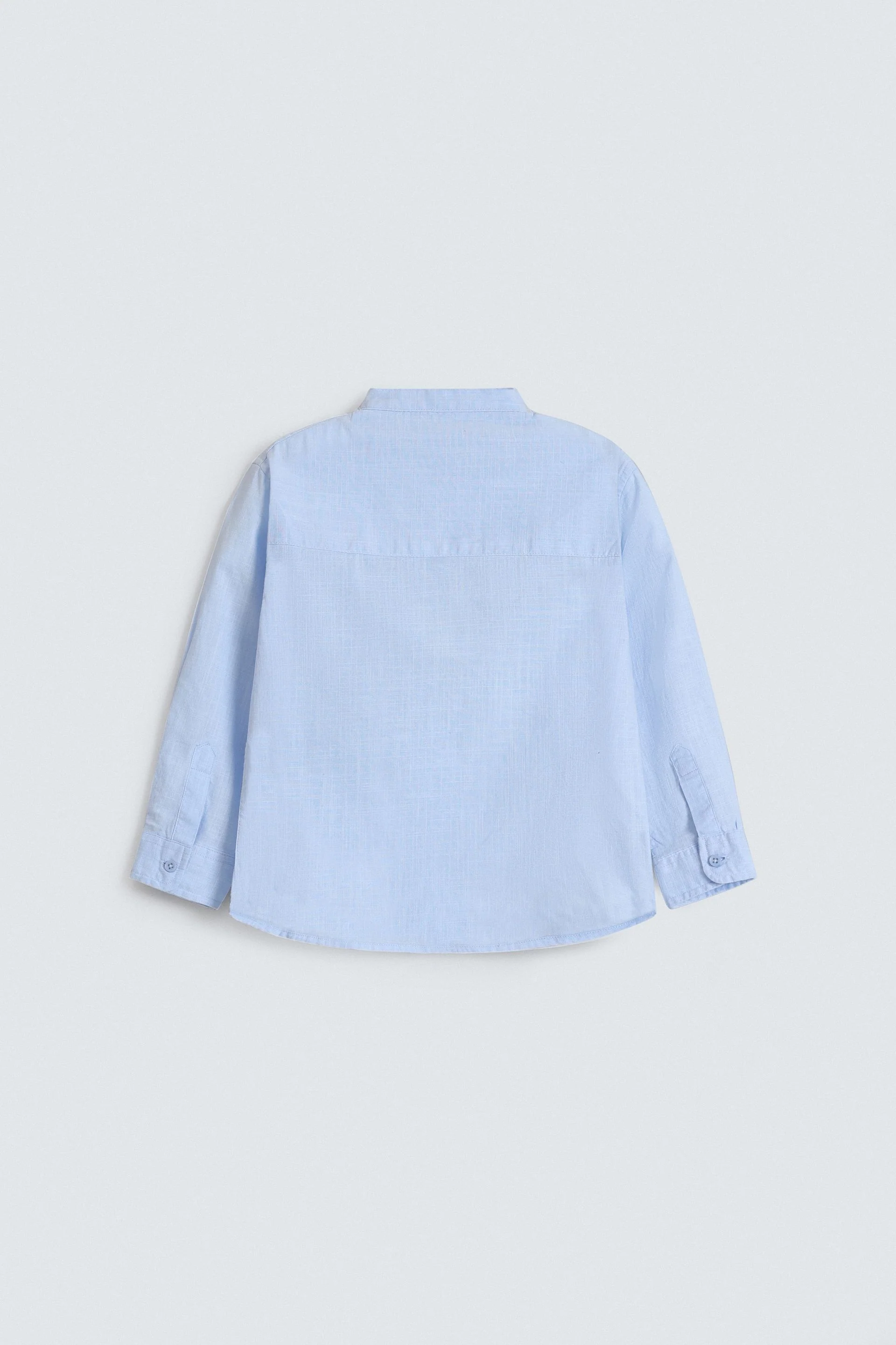Textured Mandarin Collar Shirt - Image 3