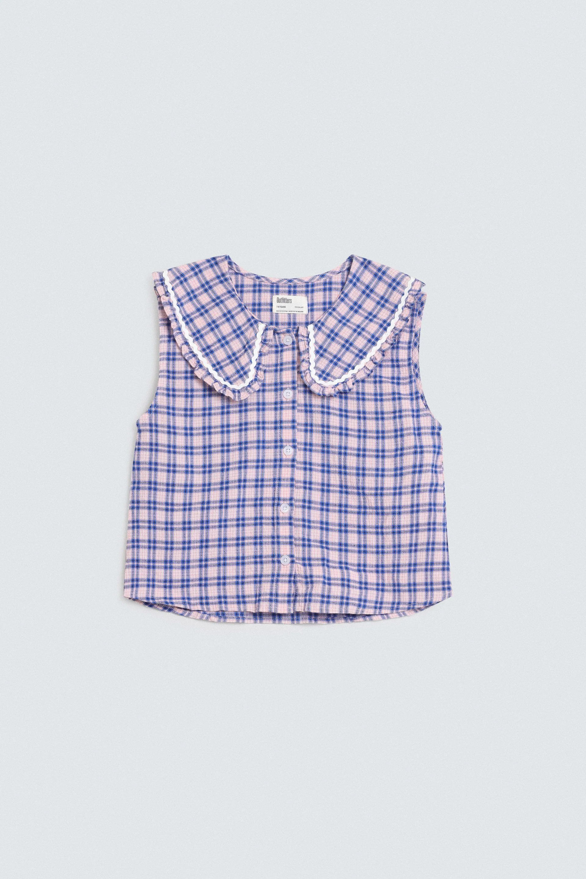 Cropped Checkered Shirt