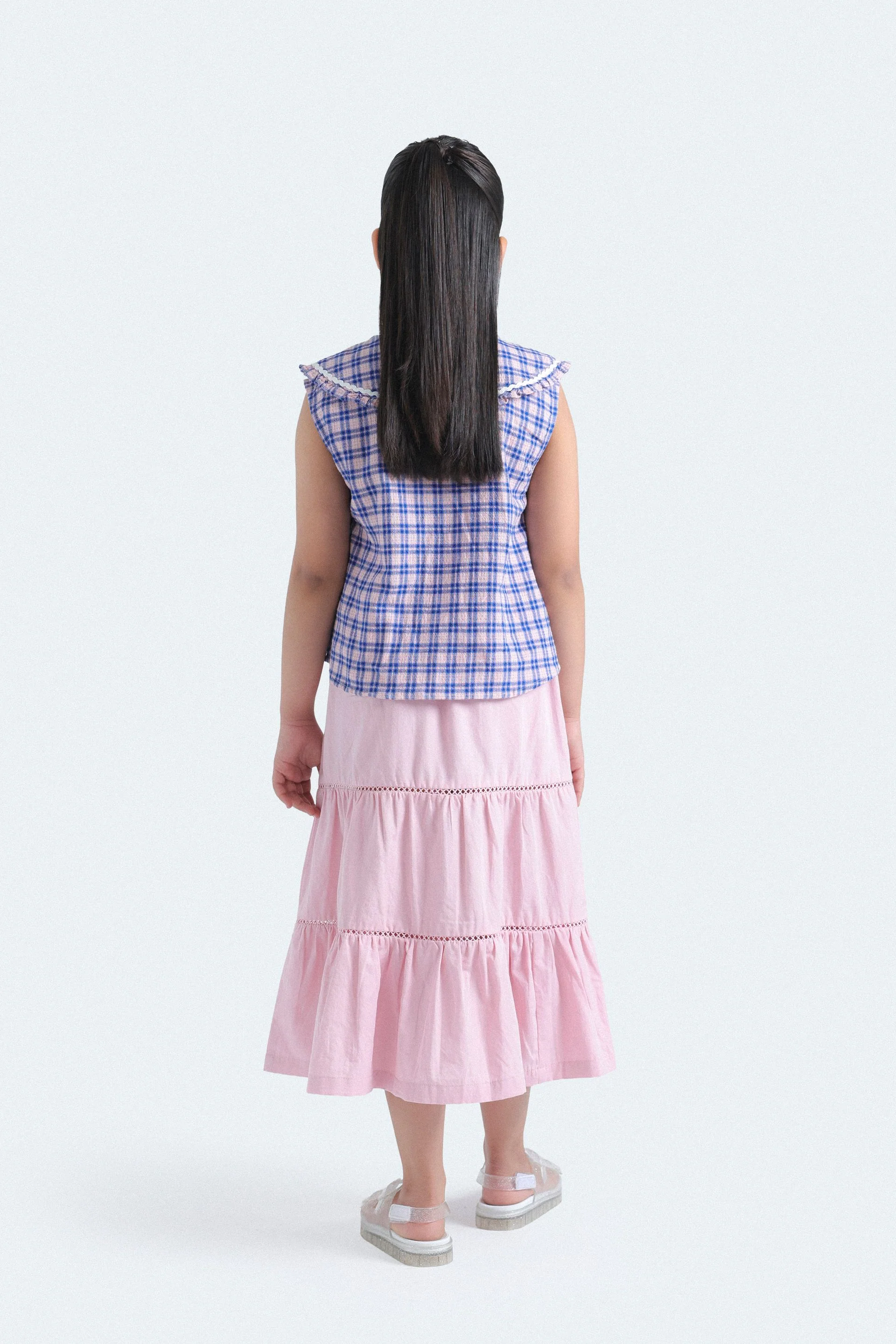 Cropped Checkered Shirt - Image 6