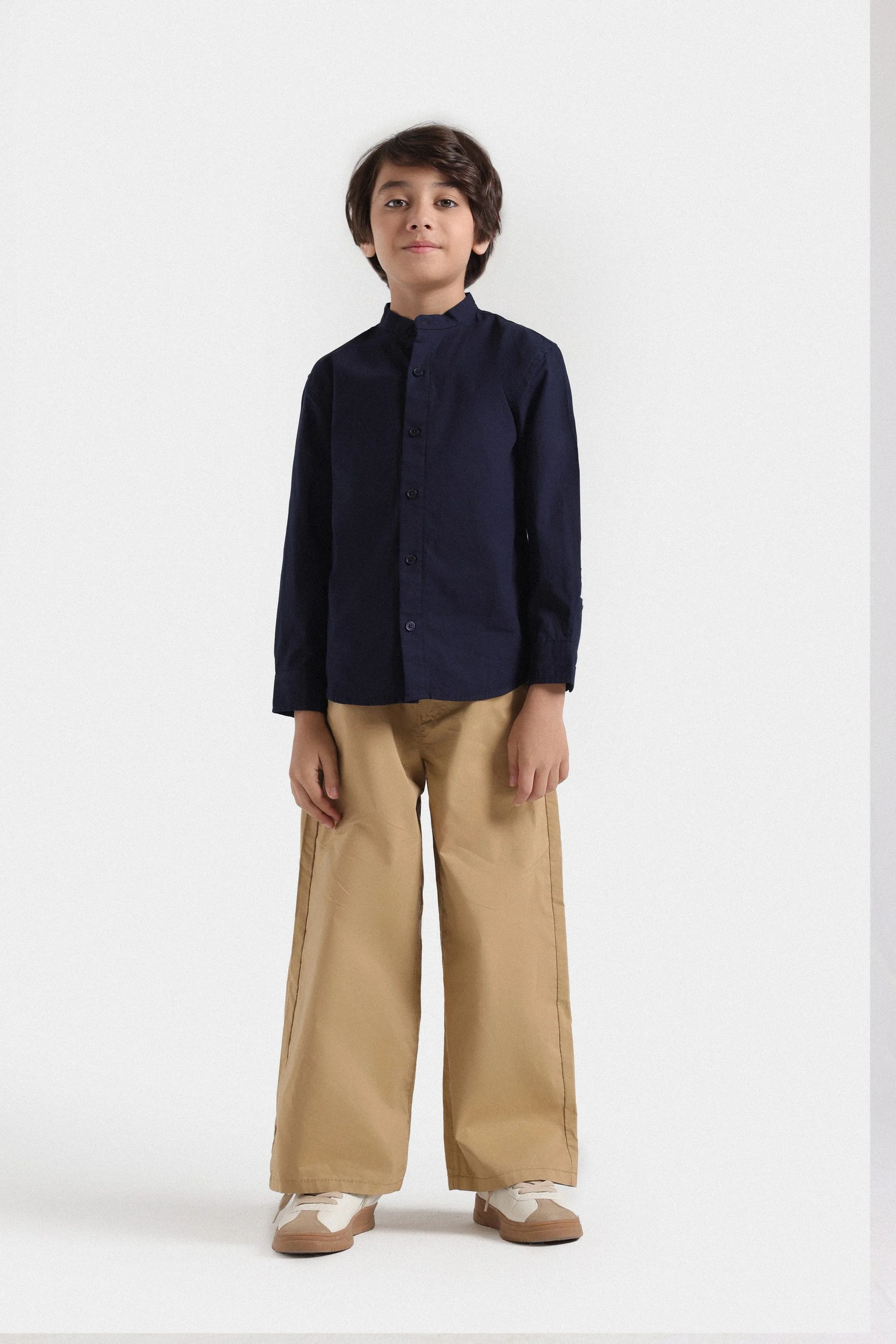 Basic Mandarin Collar Shirt - Image 4
