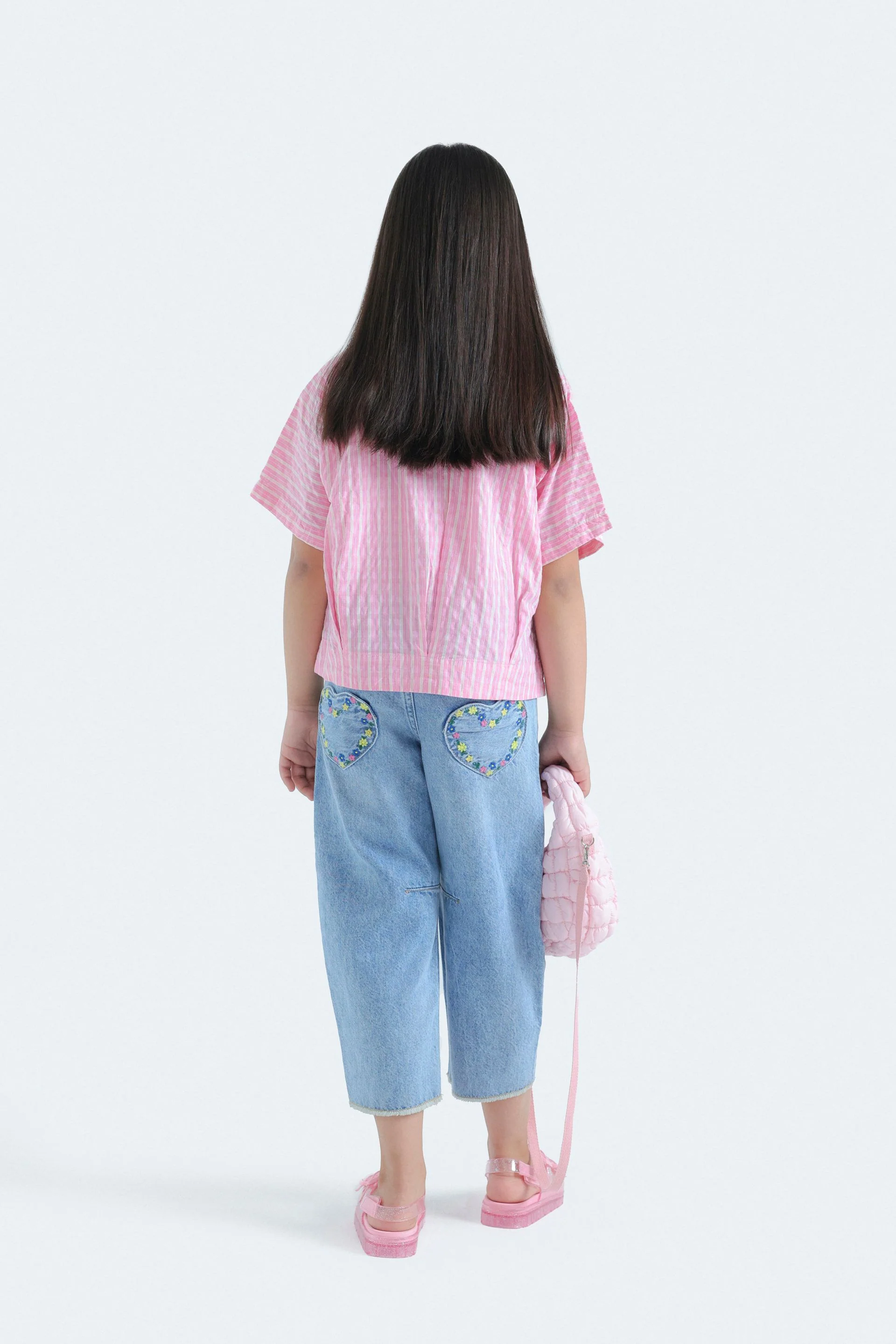 Cropped Striped Shirt - Image 6