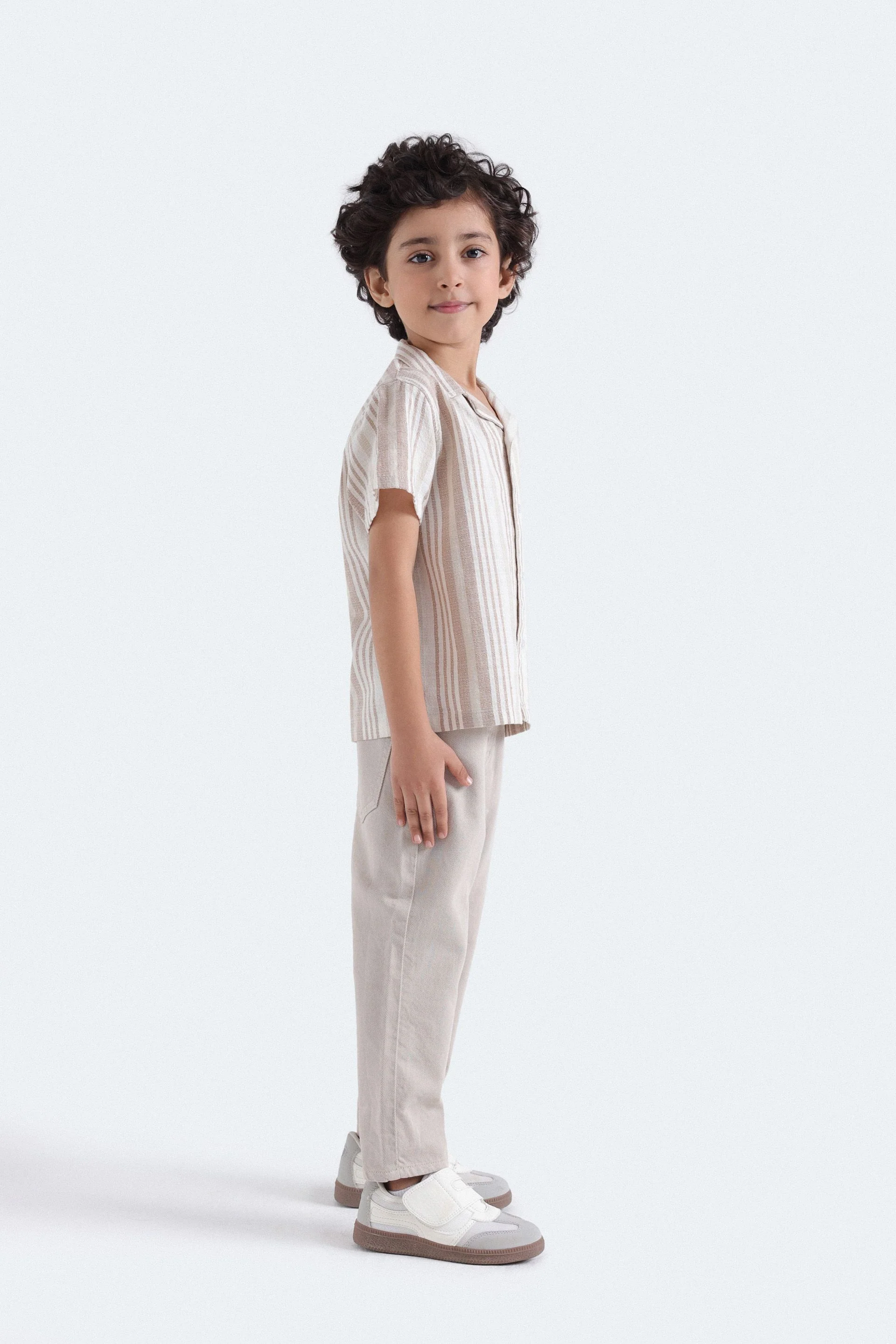 Resort Collar Striped Shirt - Image 5