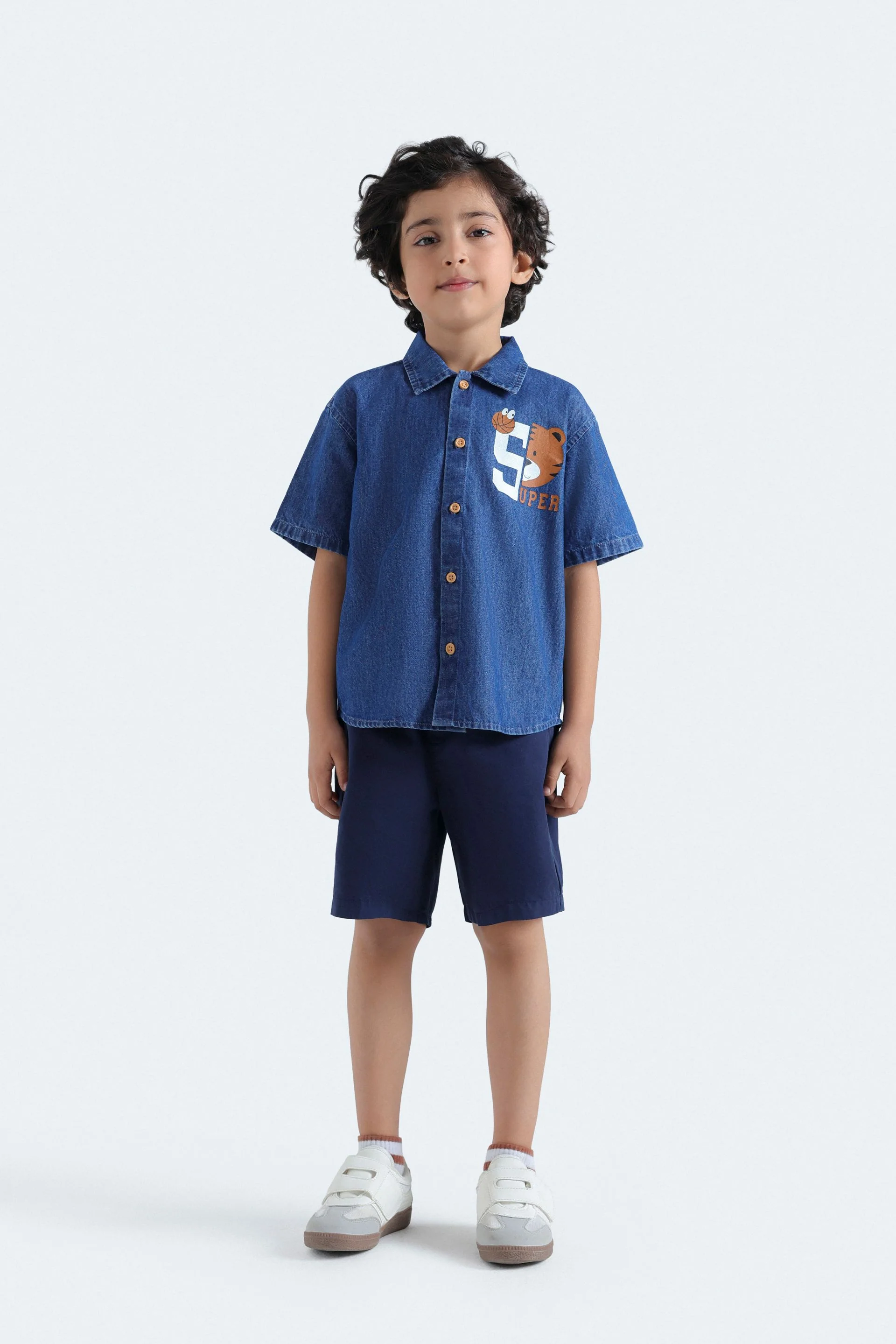 Varsity Denim Shirt