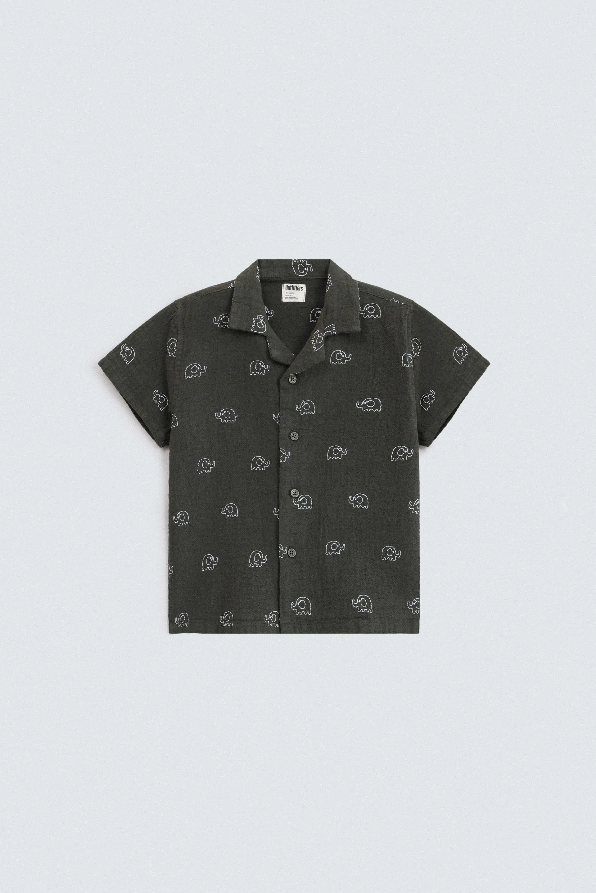 Textured Embroidered Shirt