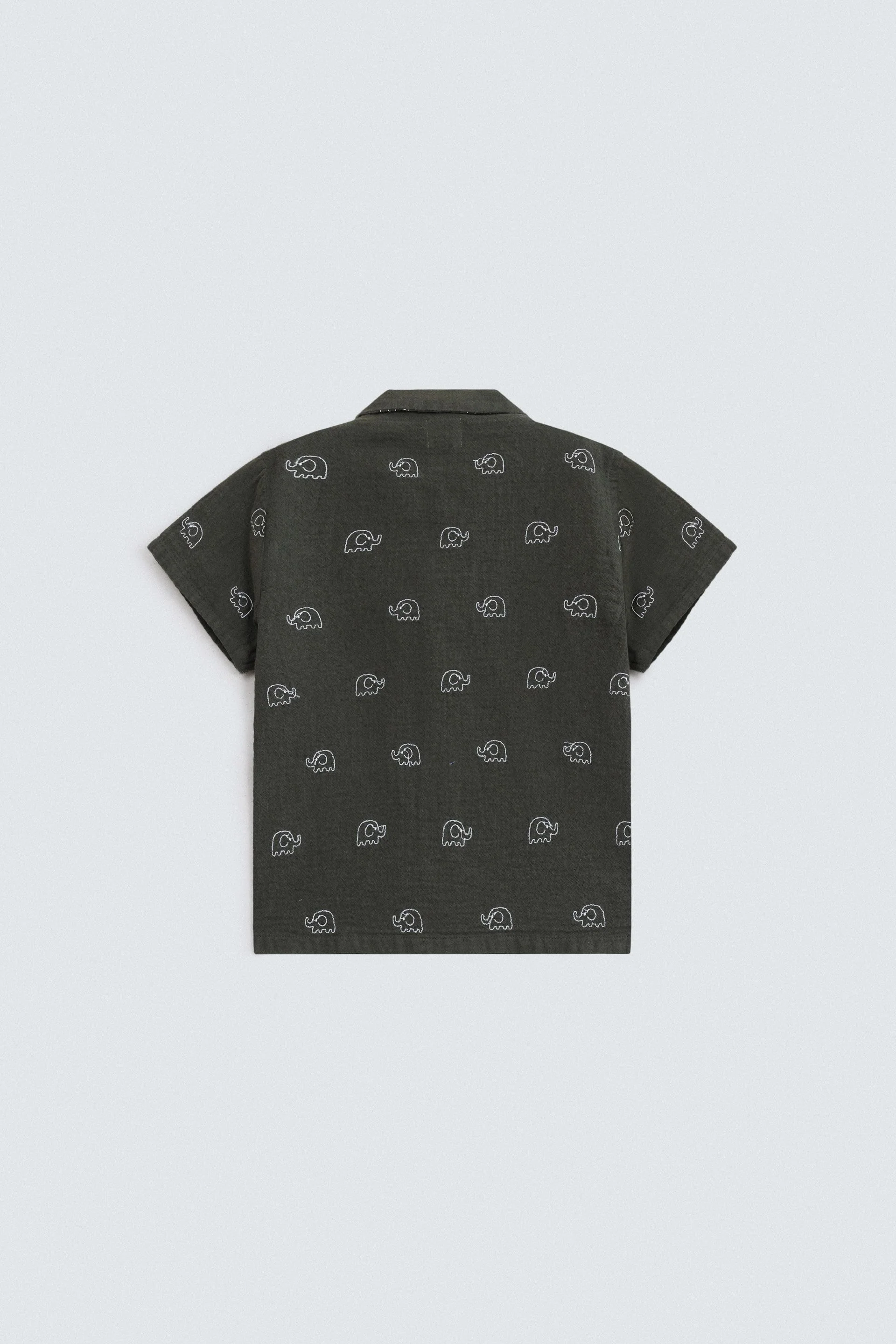 Textured Embroidered Shirt - Image 3