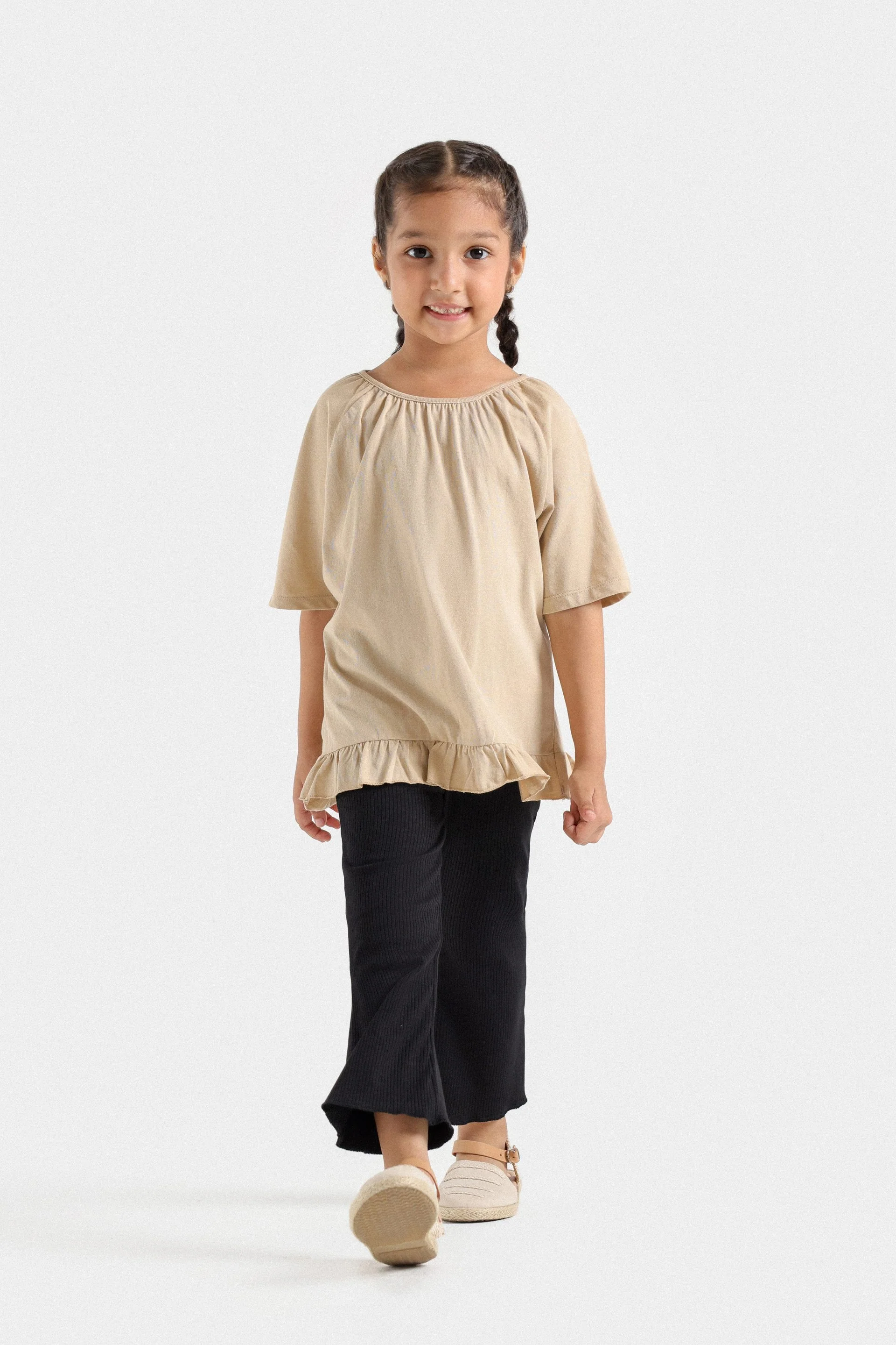 Basic Raglan T-Shirt With Frill Hem - Image 11