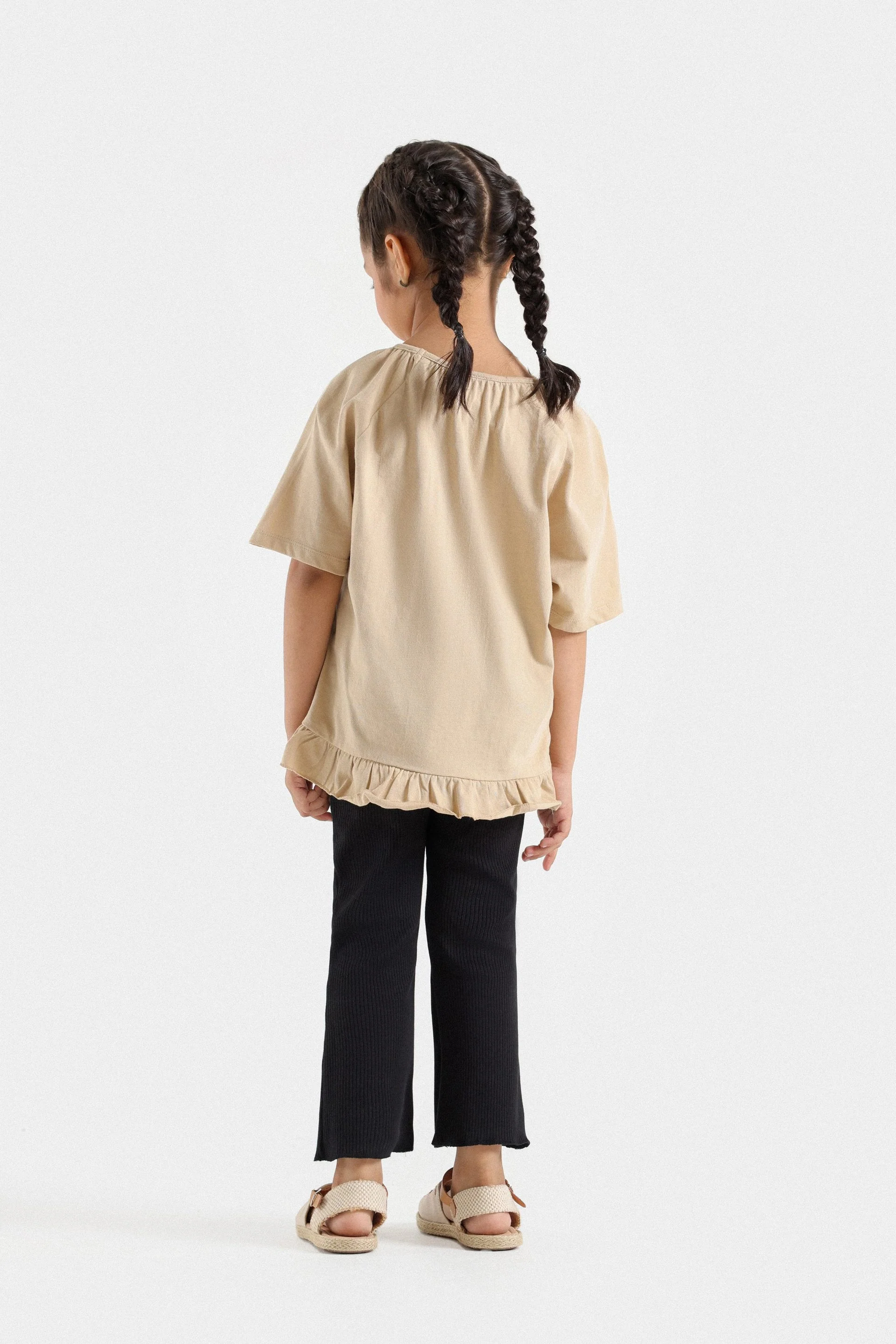 Basic Raglan T-Shirt With Frill Hem - Image 12