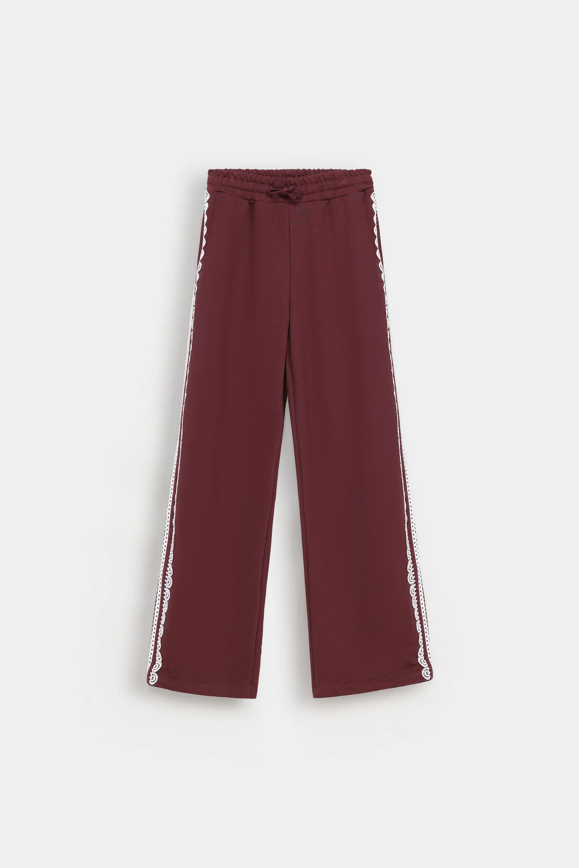 Wide Leg Trousers With Lace Detail - Image 12