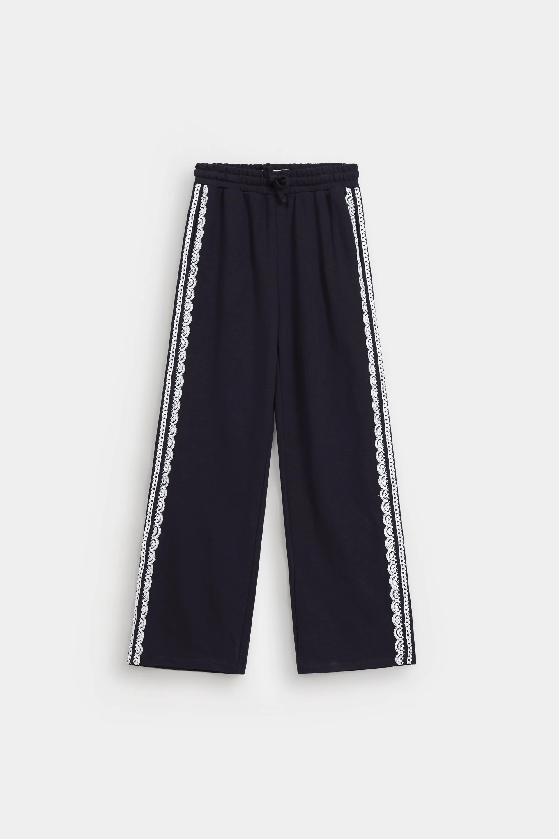 Wide Leg Trousers With Lace Detail - Image 5