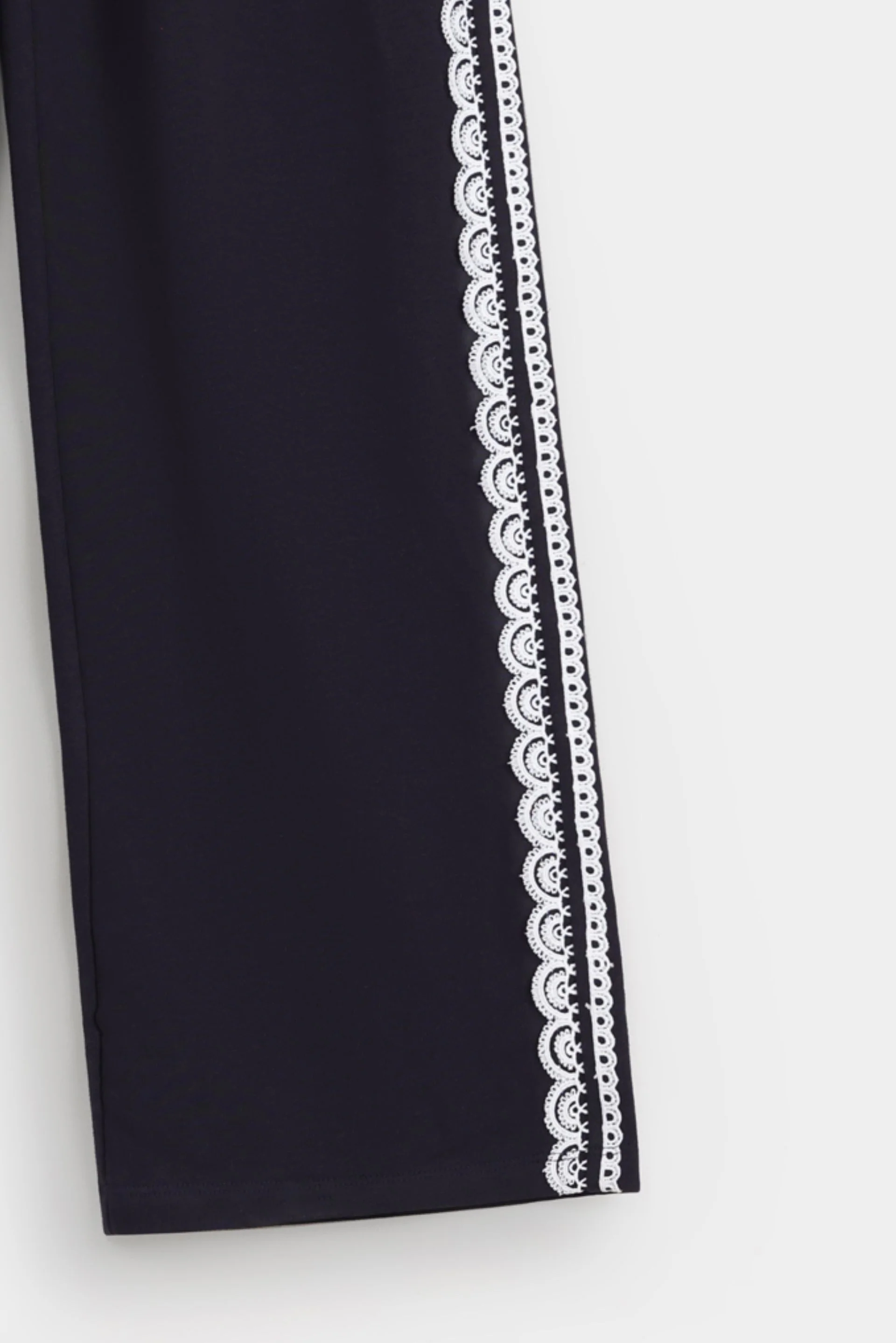 Wide Leg Trousers With Lace Detail - Image 6