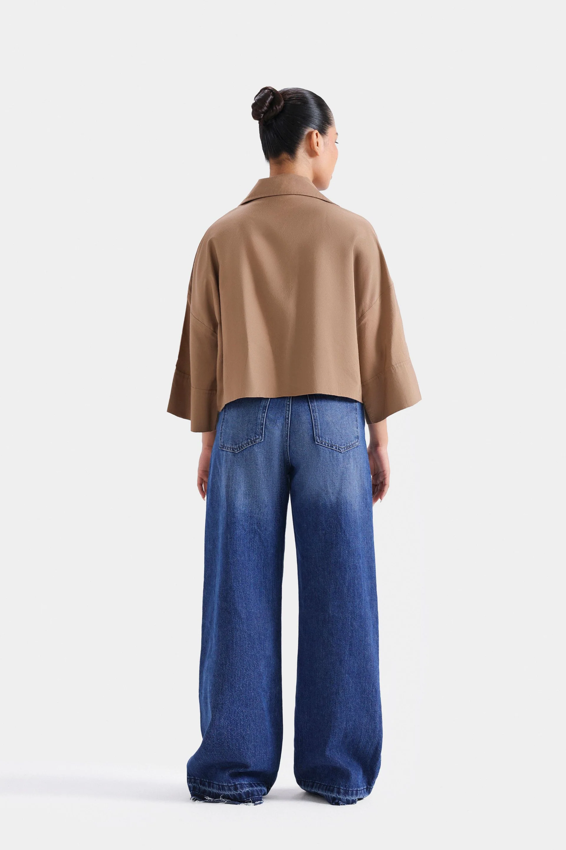Super Cropped Button Up Shirt - Image 7