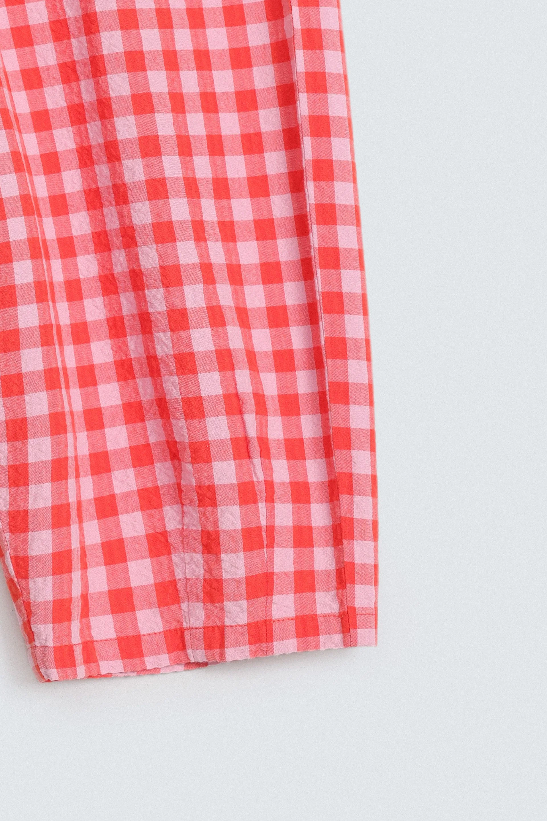 Checkered Balloon Fit Trousers - Image 2